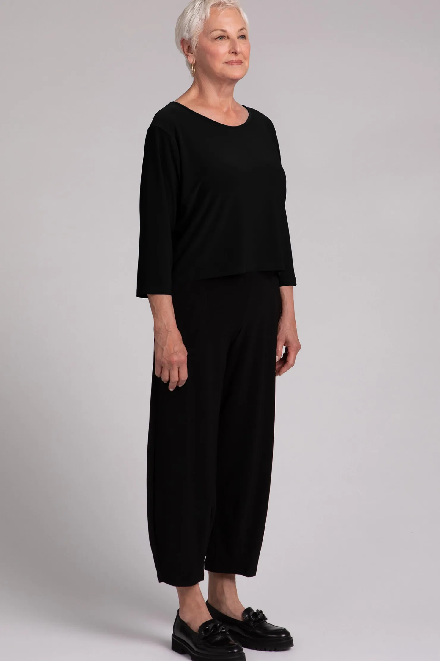 Sympli Tops>Go To Cropped T Black