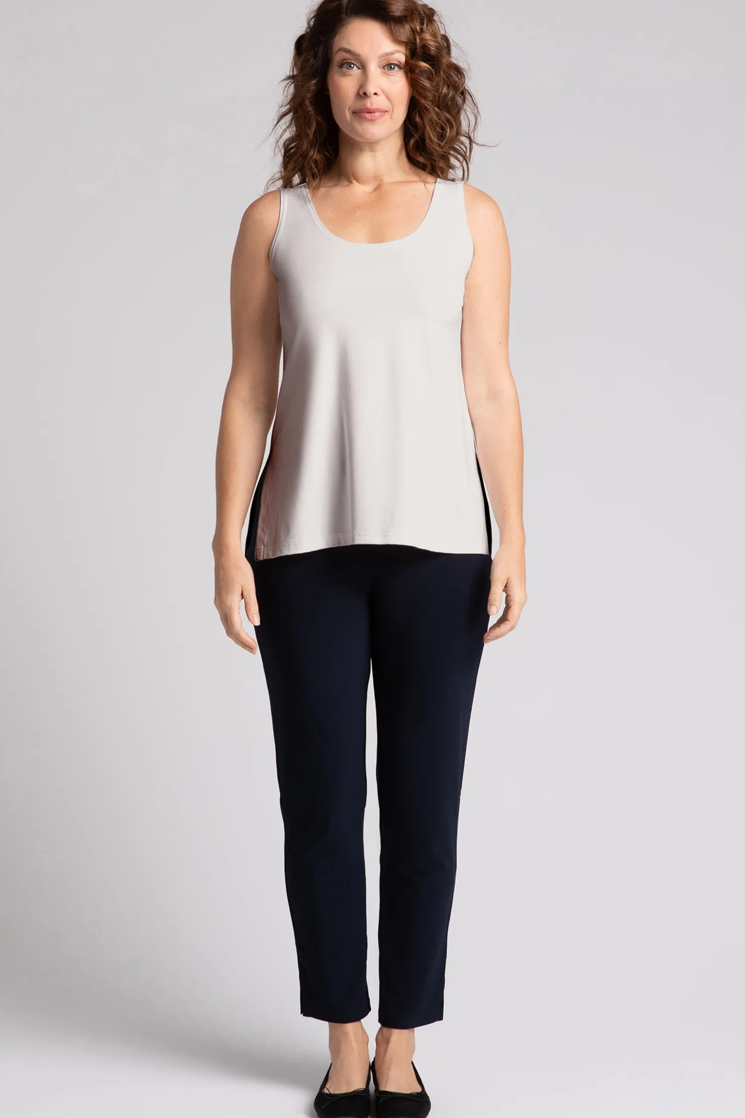 Sympli Tops>Go To Tank Relax Cashew