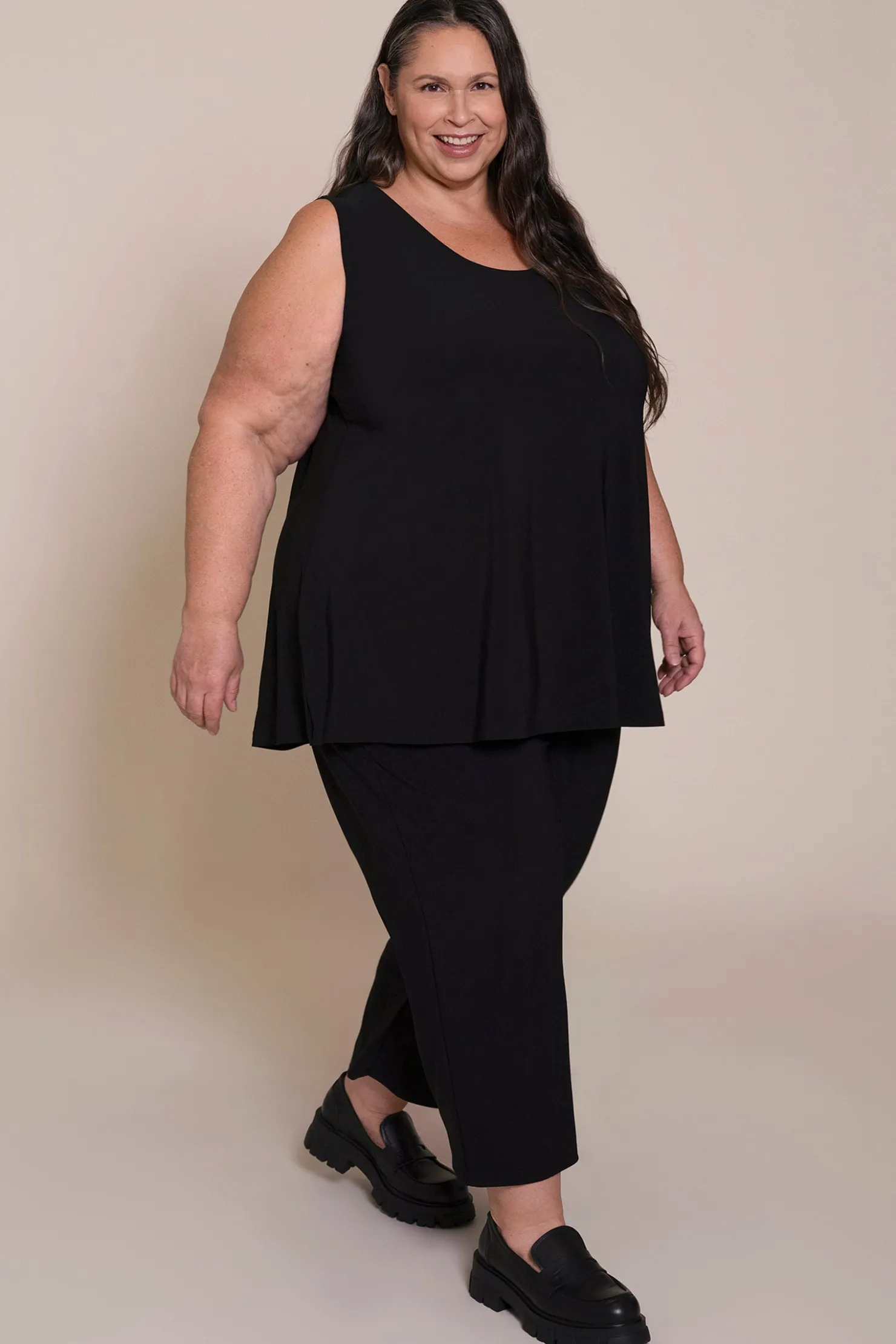 Sympli Tops>Go To Tank Relax Plus Black