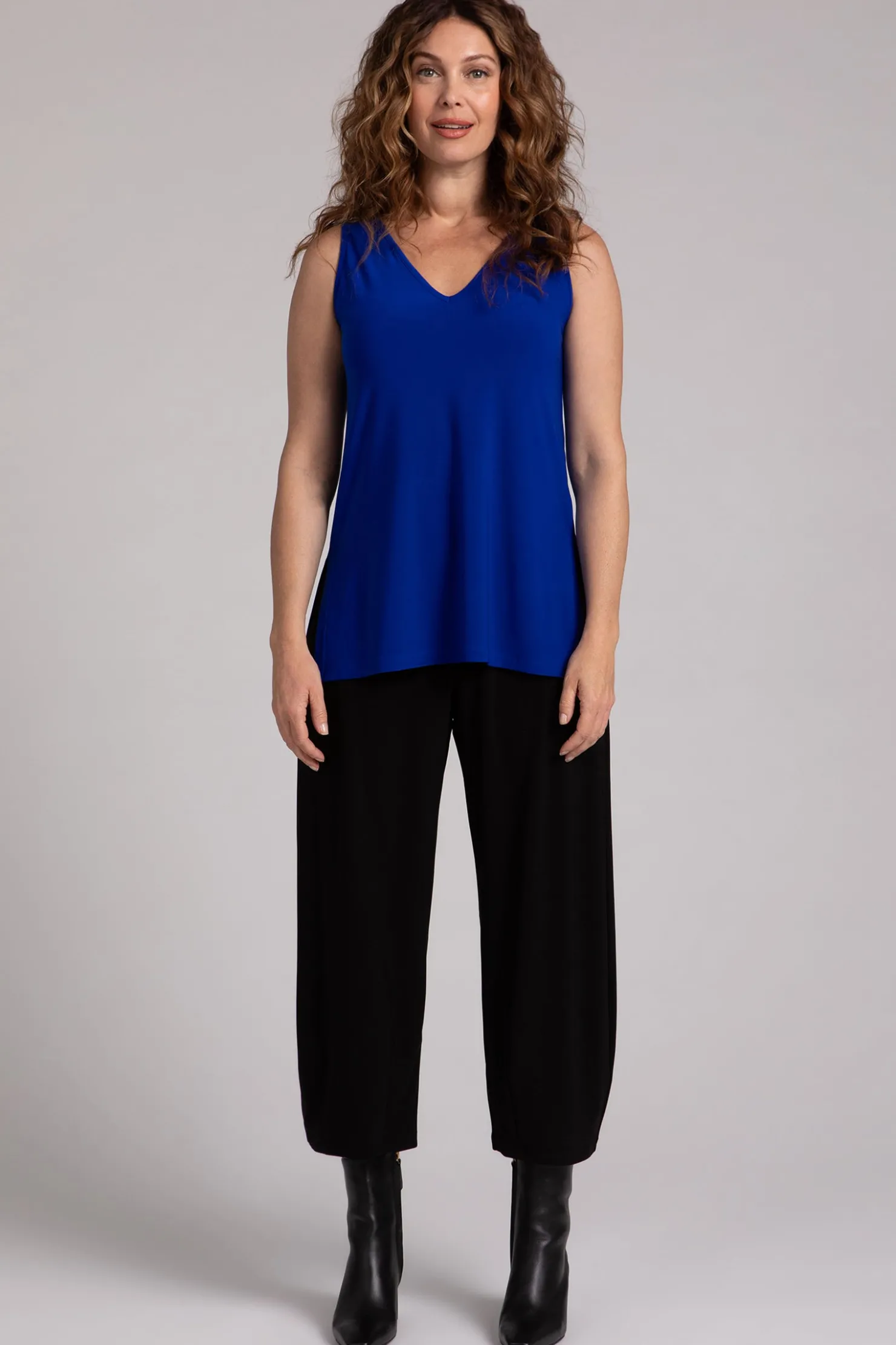 Sympli Tops>Go To V-Neck Tank Relax Lapis