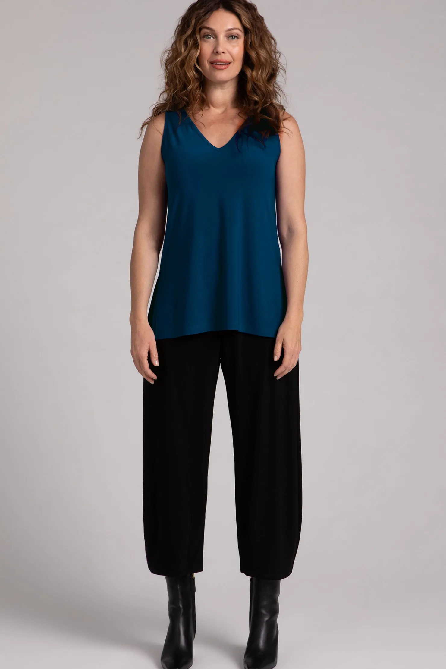 Sympli Tops>Go To V-Neck Tank Relax Atlantis