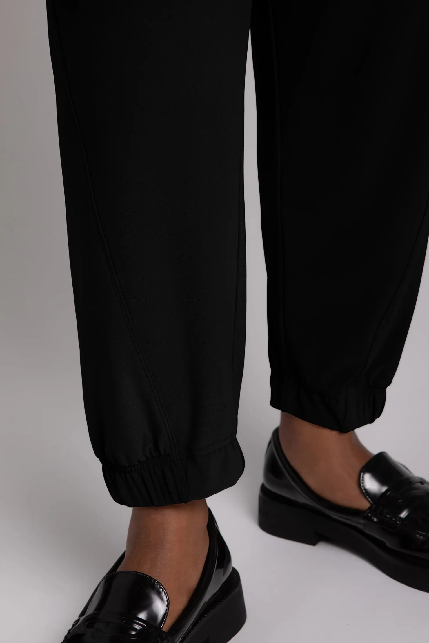 Sympli Bottoms>Half Cuff Jogger Pant Black