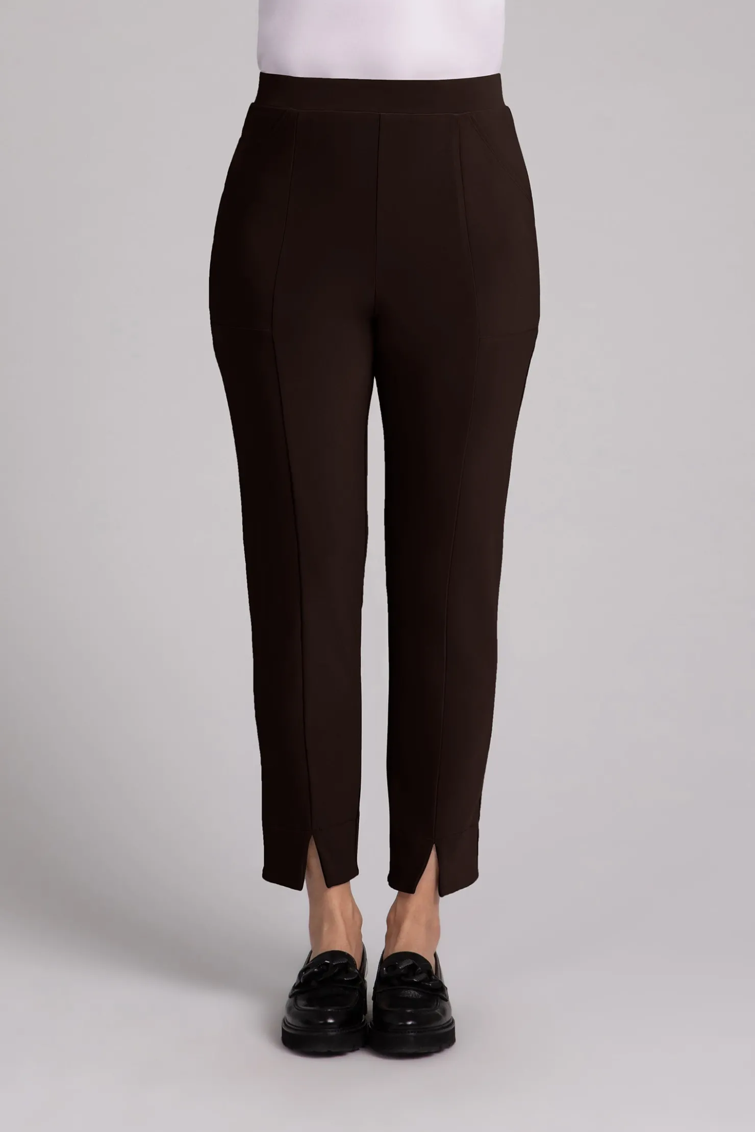 Sympli Bottoms>Hepburn Ankle Pant Chocolate