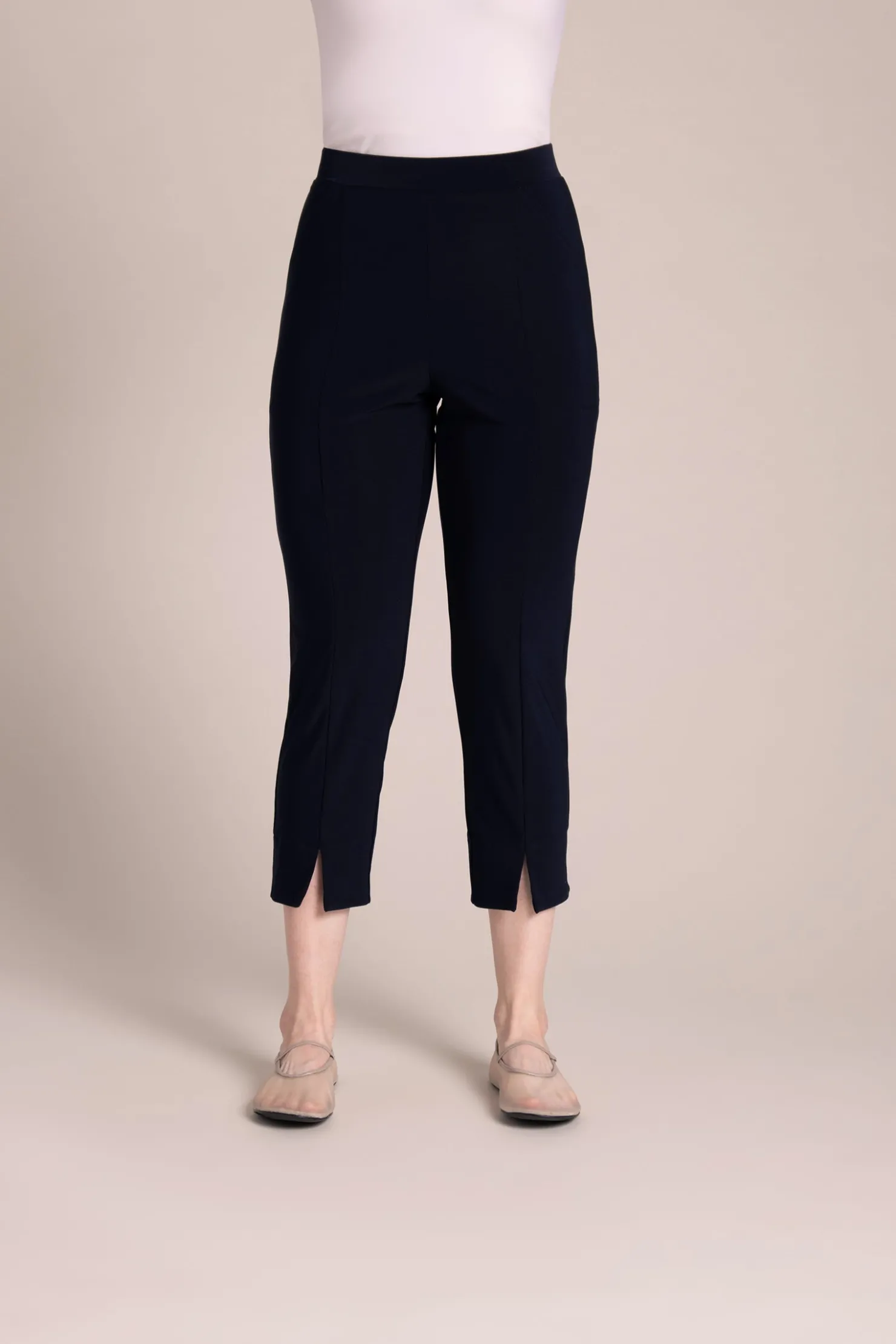 Sympli Bottoms>Hepburn Crop Pant Navy