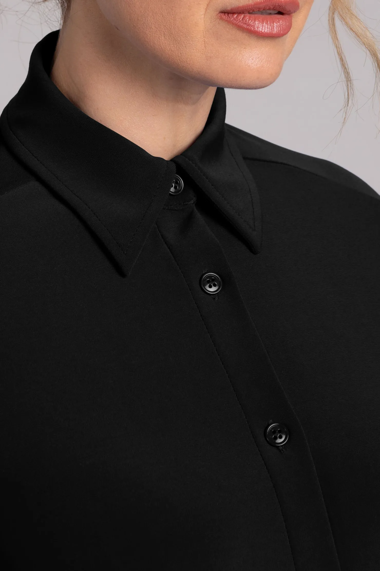 Sympli Jackets & Coats>Hepburn Shorty Shirt Black