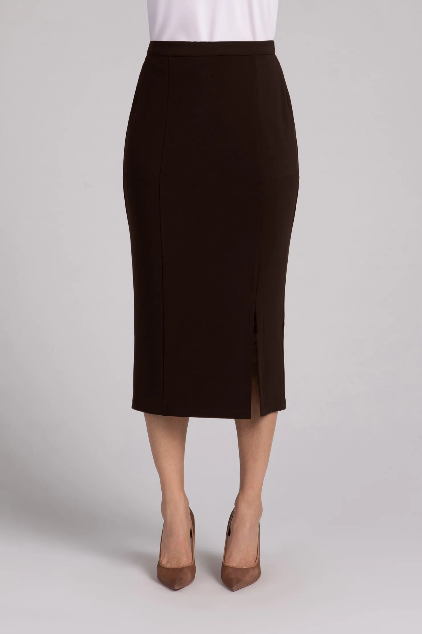 Sympli Bottoms>Hepburn Skirt Chocolate