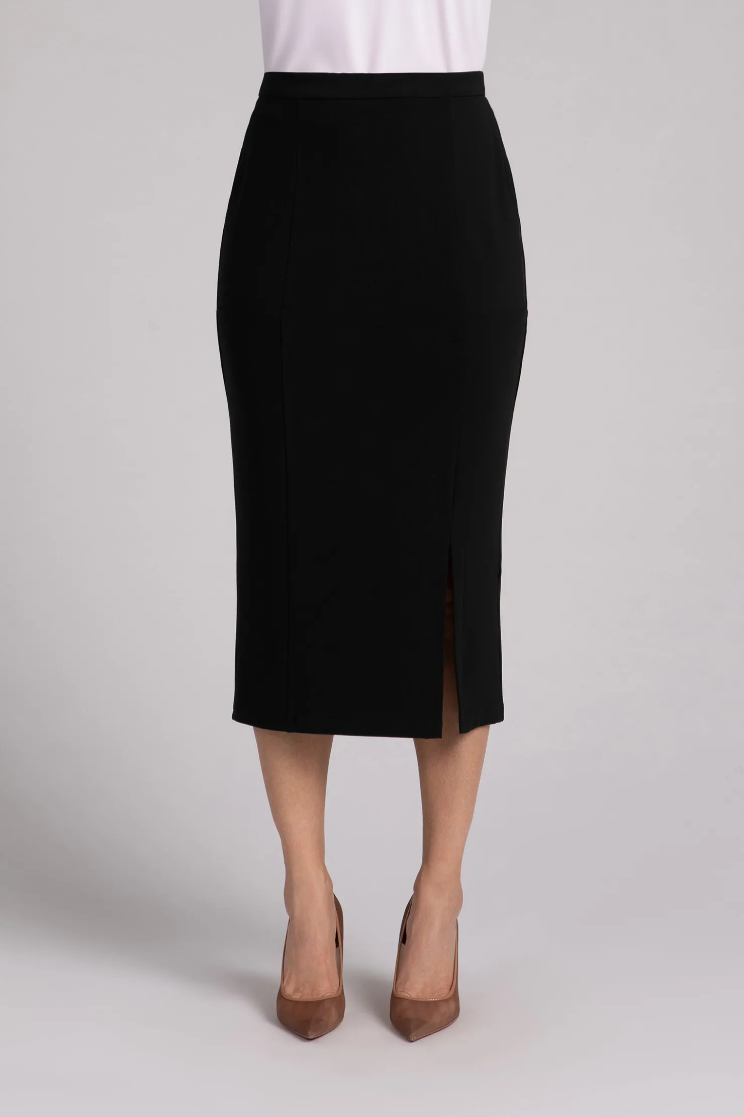 Sympli Bottoms>Hepburn Skirt Black
