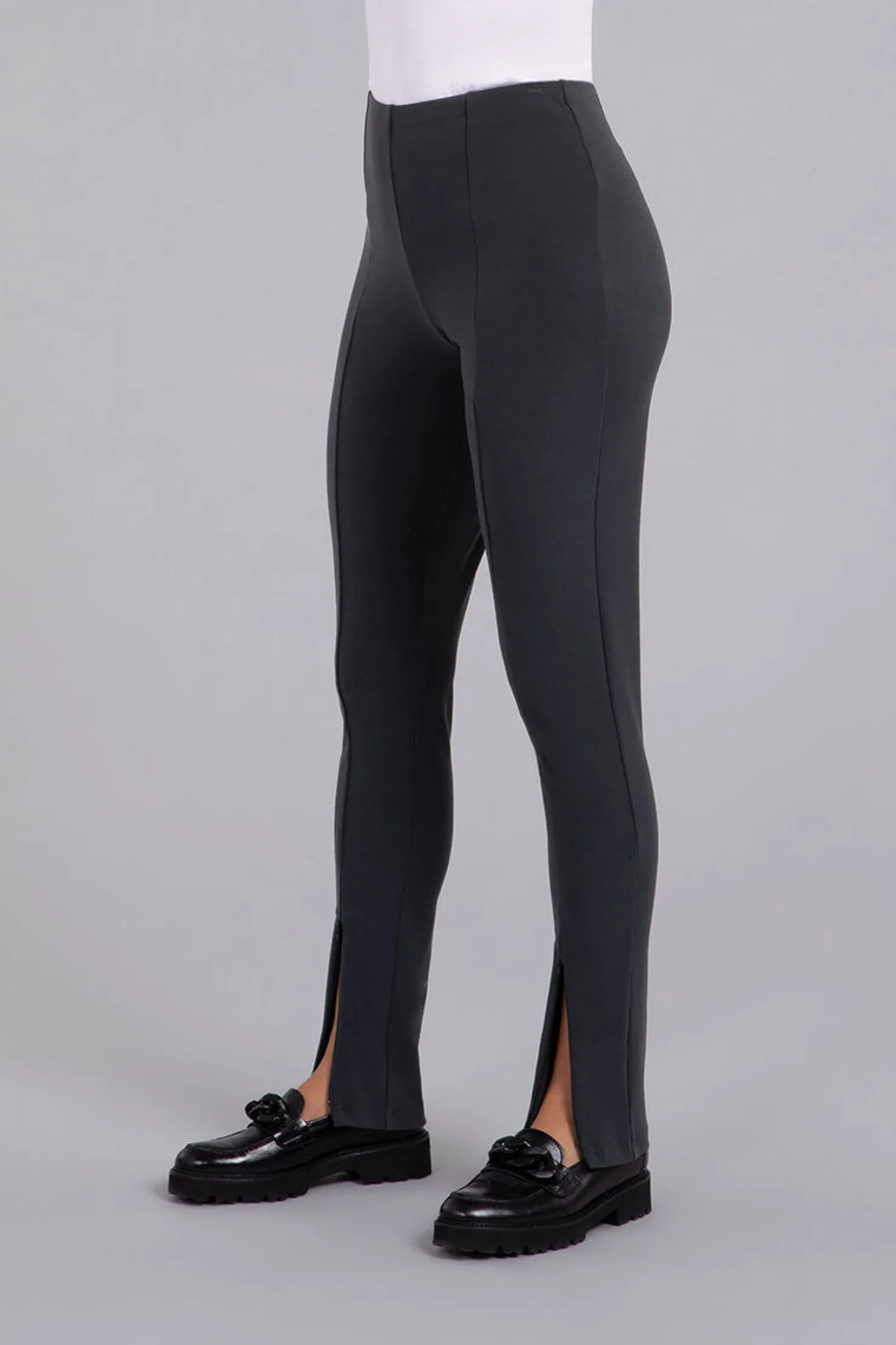 Sympli Bottoms>Invisible Zip Narrow Pant Graphite