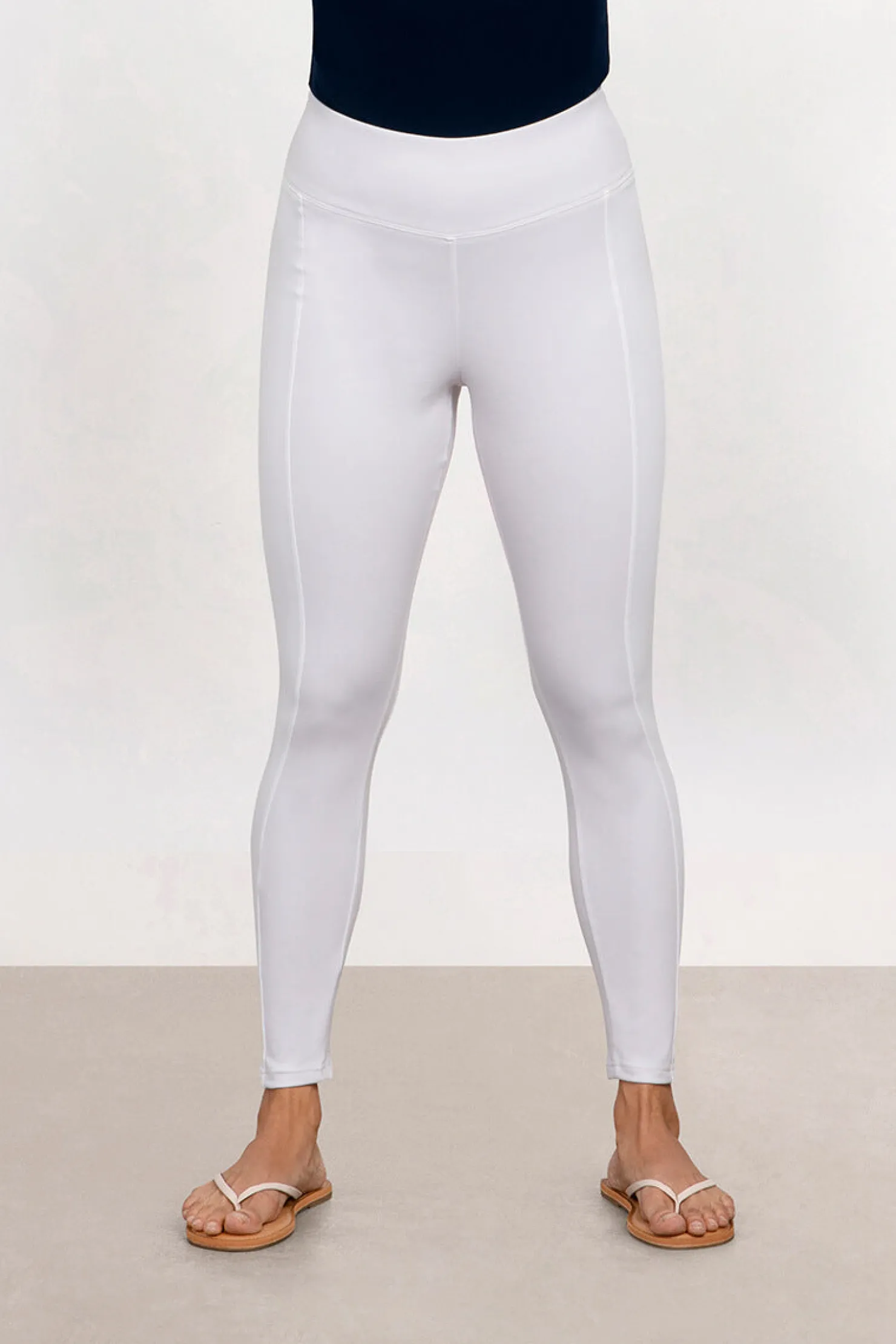 Sympli Bottoms>Lux Ponte Mix Legging White