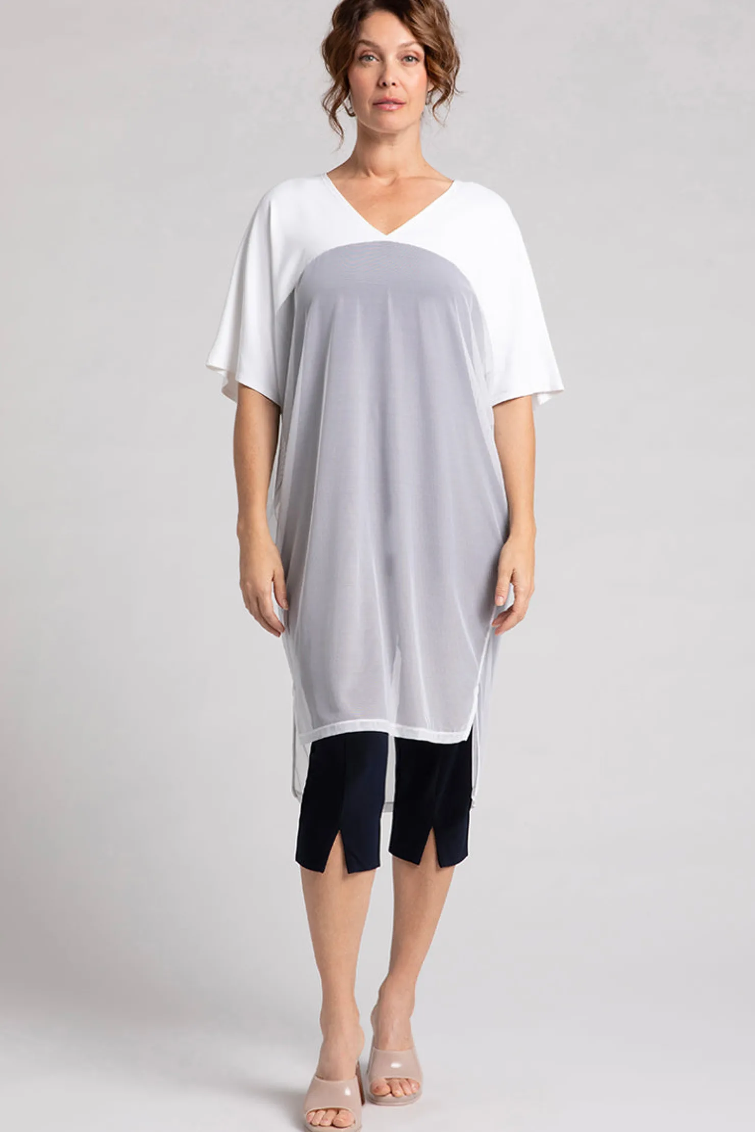 Sympli Dresses>Mesh Cover Up White