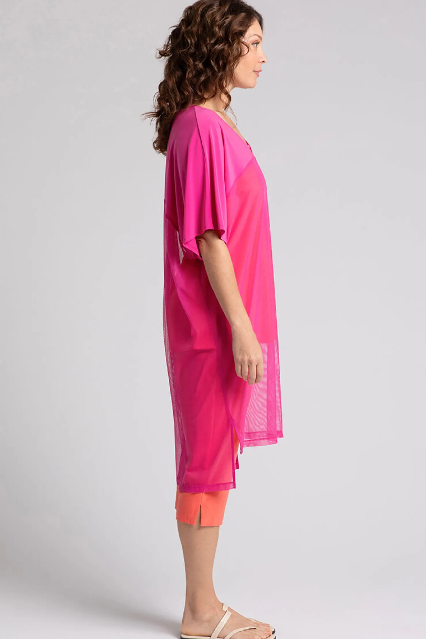 Sympli Dresses>Mesh Cover Up Peony