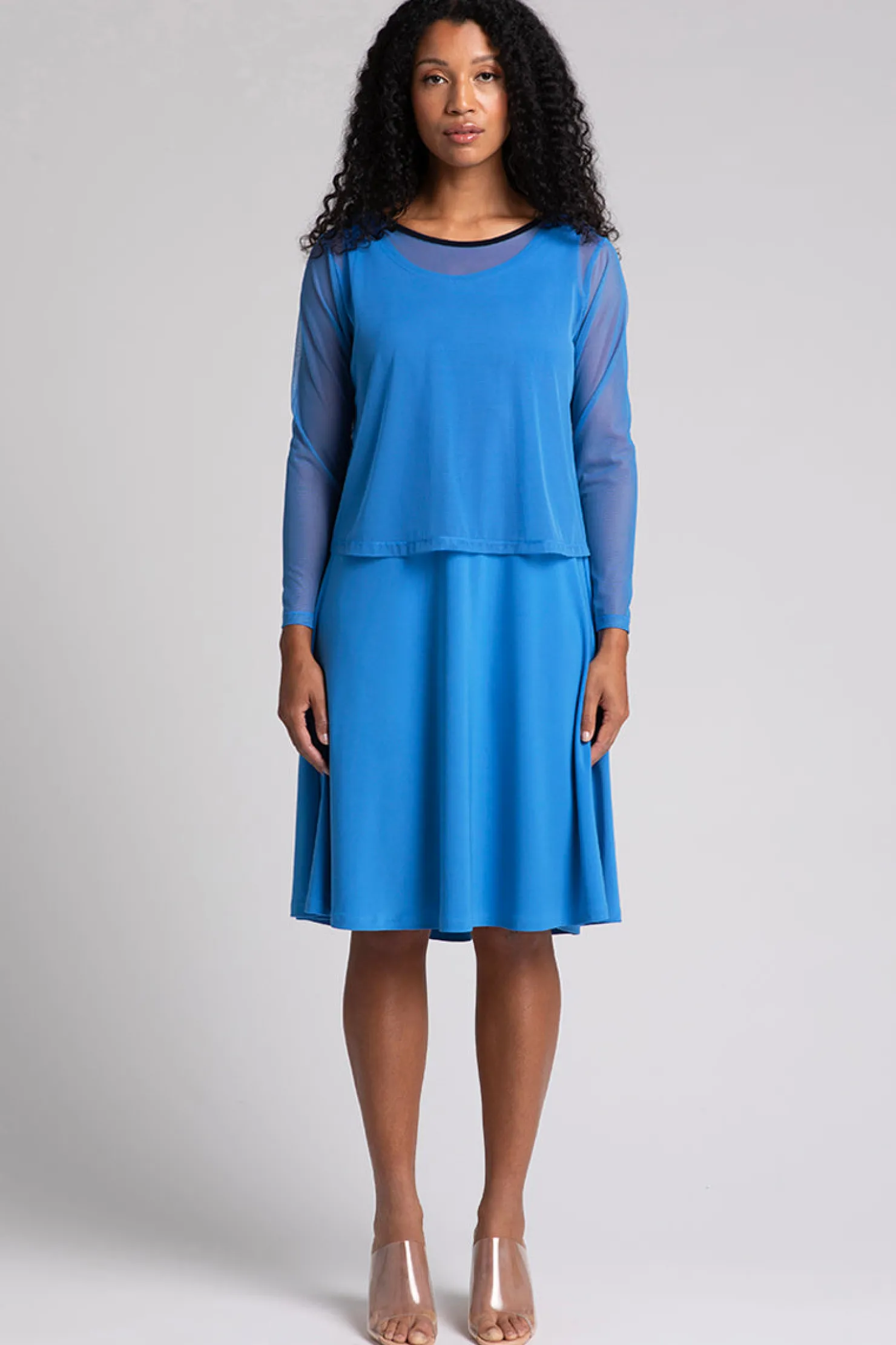 Sympli Tops>Mesh Go To Cropped T Marine