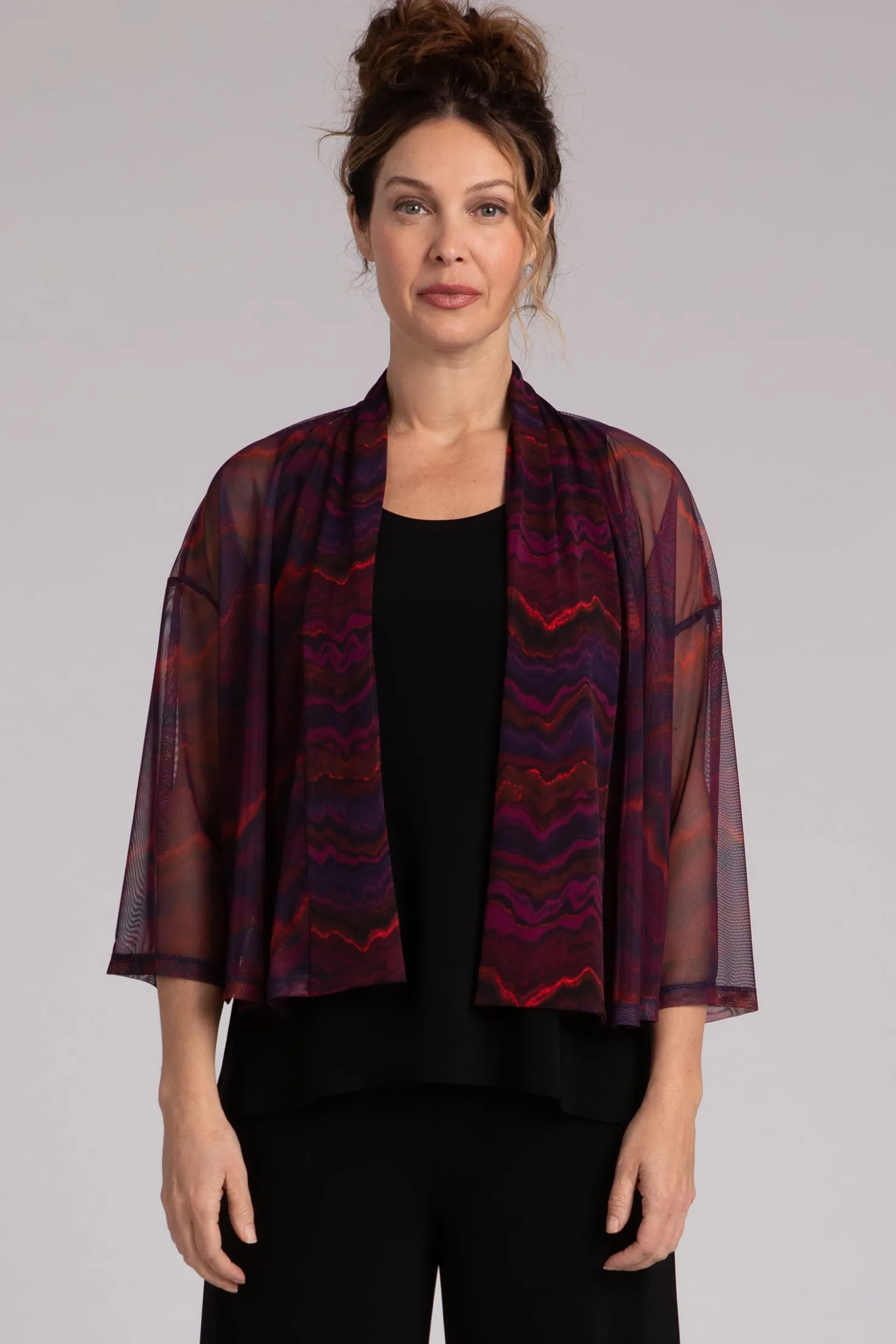 Sympli Sweaters & Cardigans>Mesh Mezza Luna Cardigan Agate