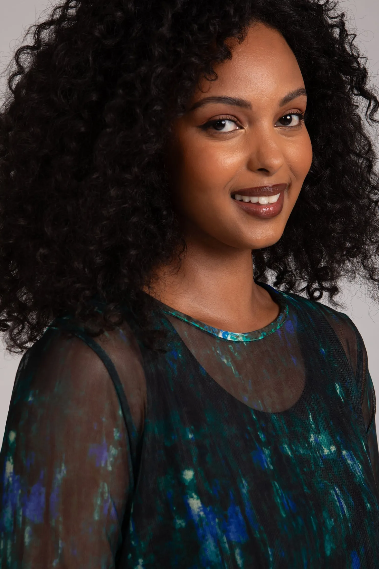 Sympli Tops>Mesh Nu Ideal Tunic CamoForest