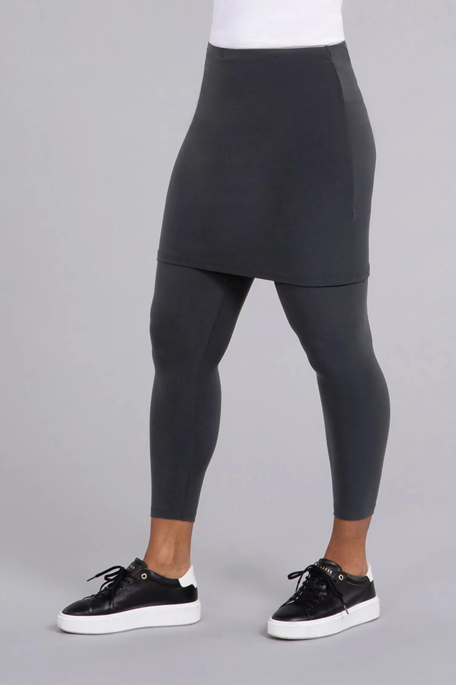 Sympli Bottoms>Mini Skirt Graphite