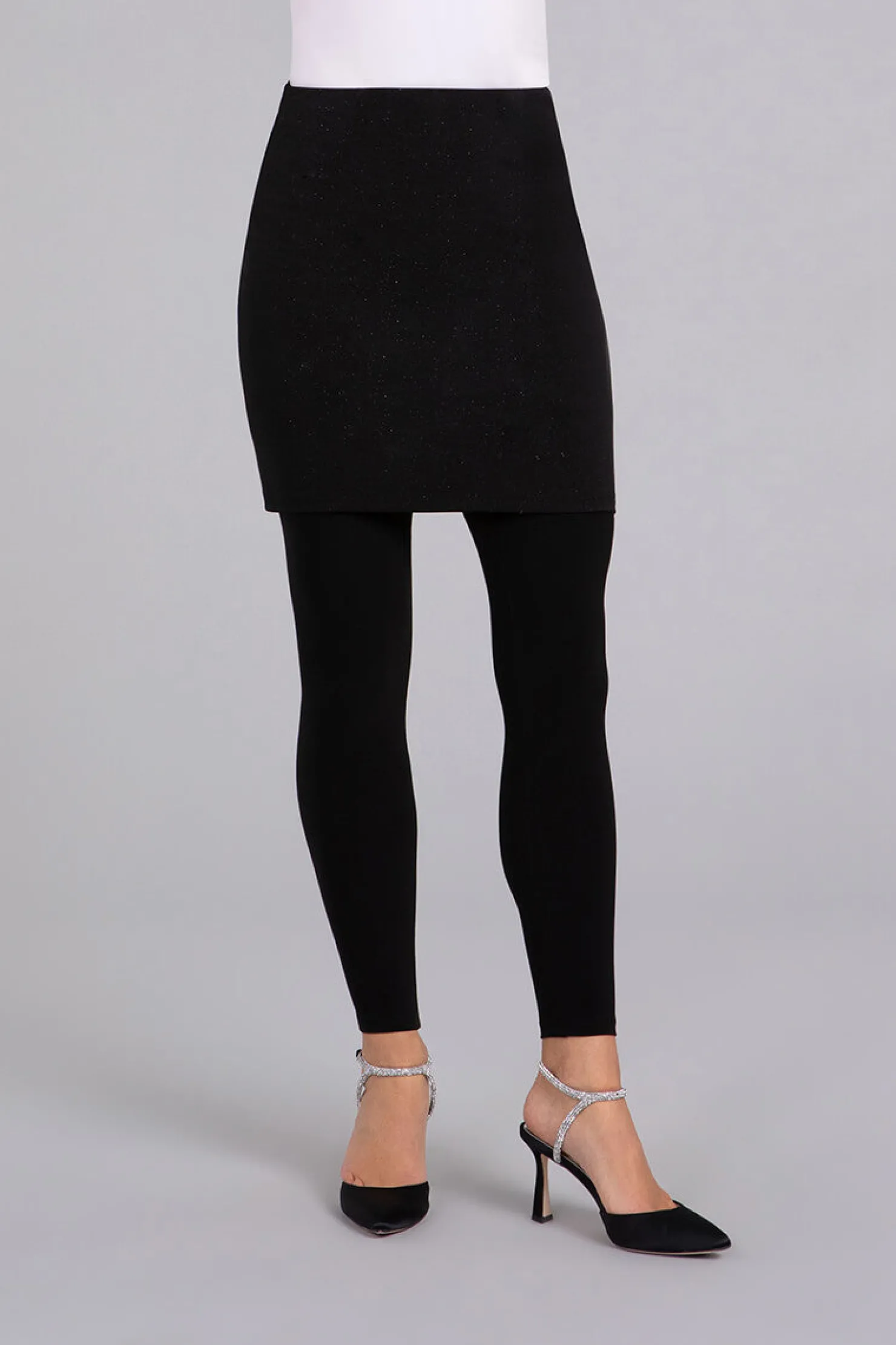 Sympli Bottoms>Mini Skirt BlackSparkle