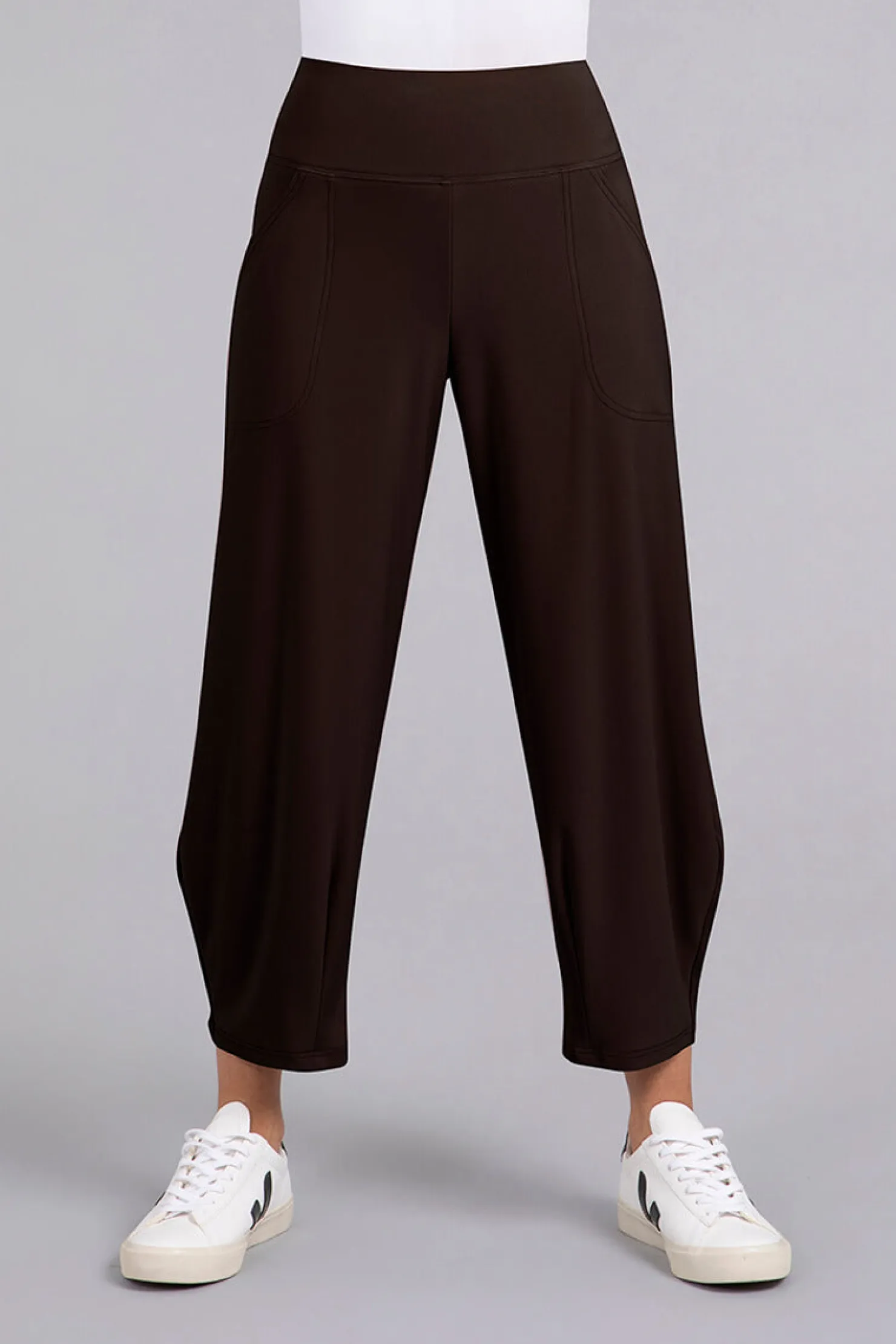 Sympli Bottoms>Narrow Lantern Pant Coffee