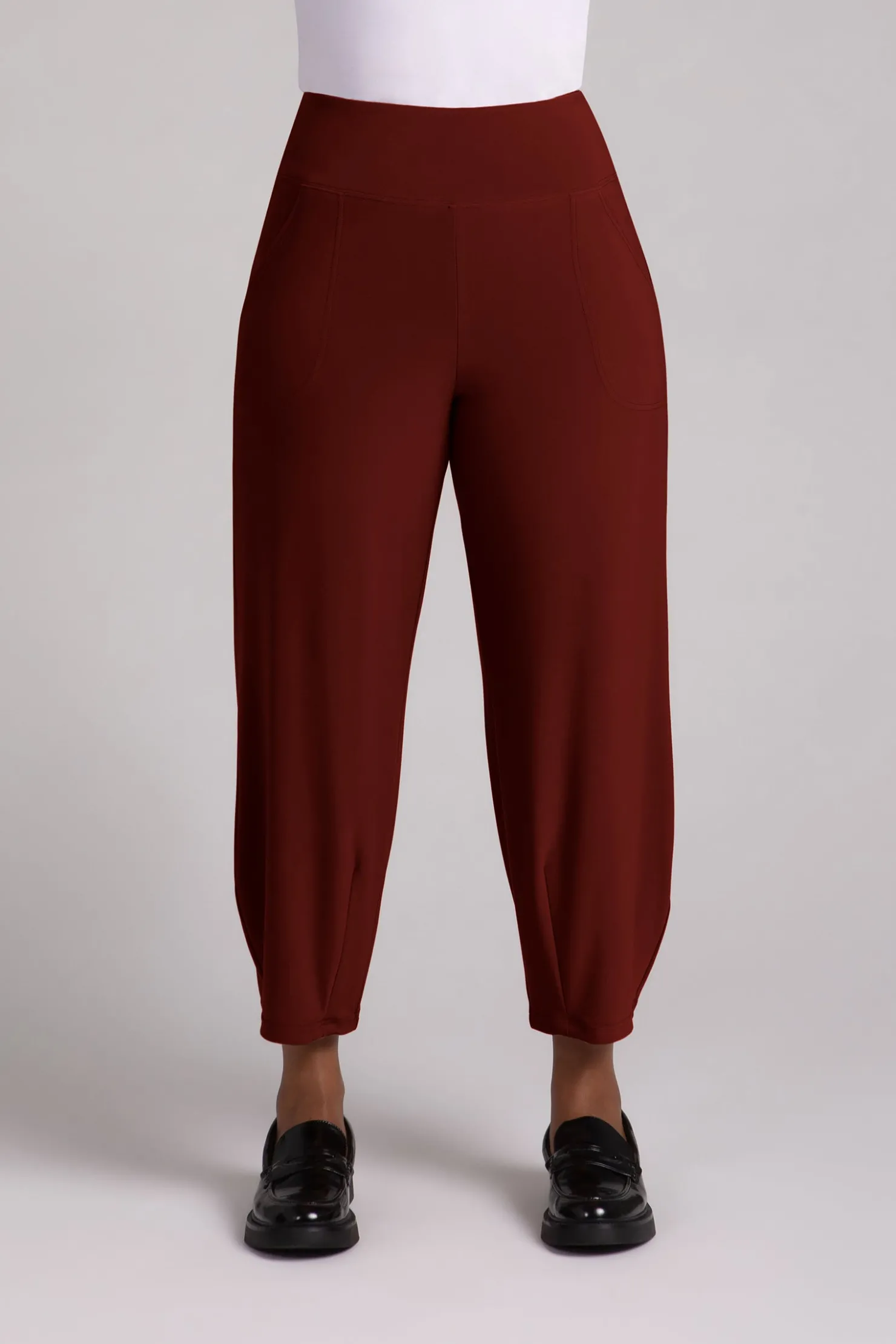 Sympli Bottoms>Narrow Lantern Pant Rust