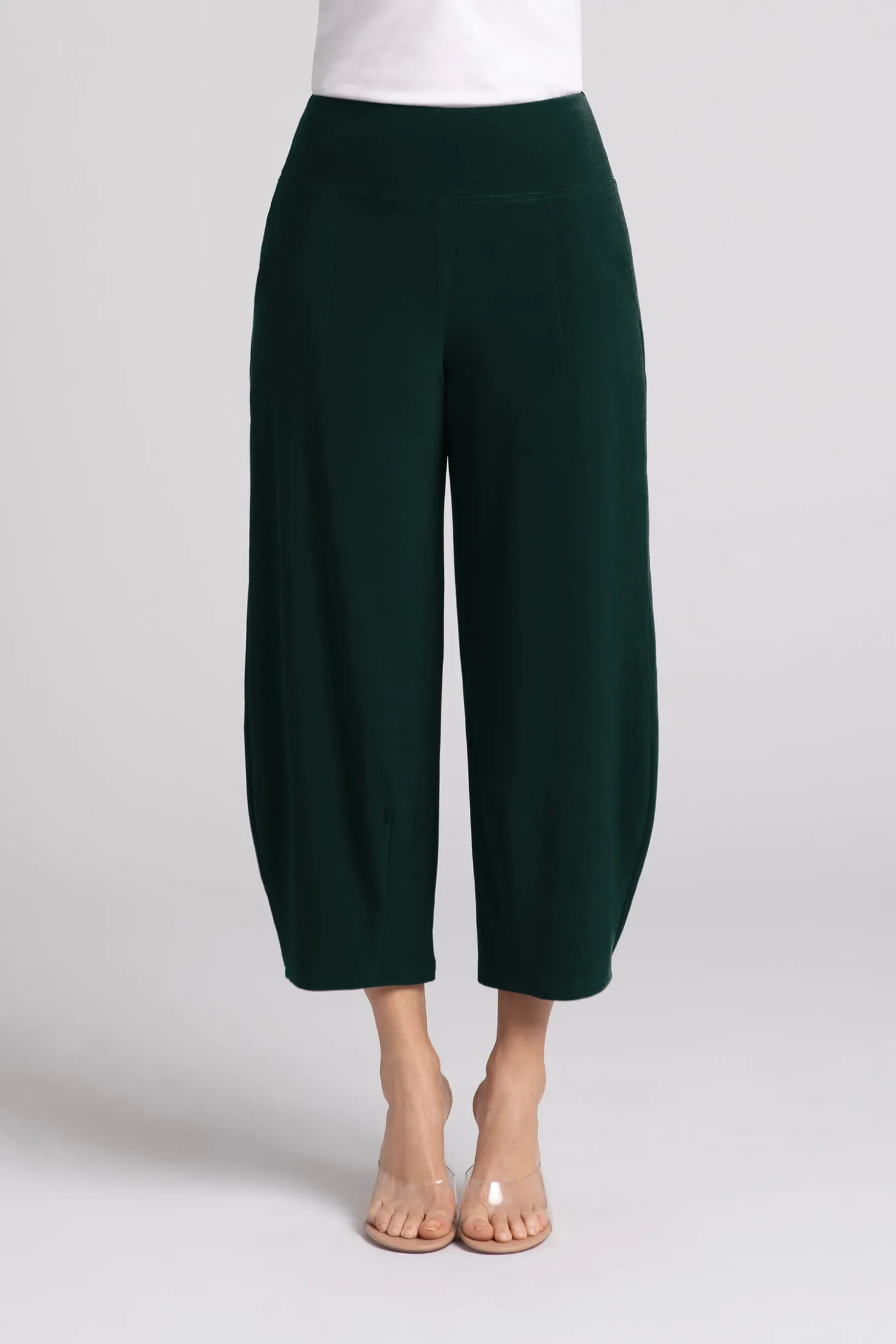 Sympli Bottoms>Narrow Lantern Pant Evergreen
