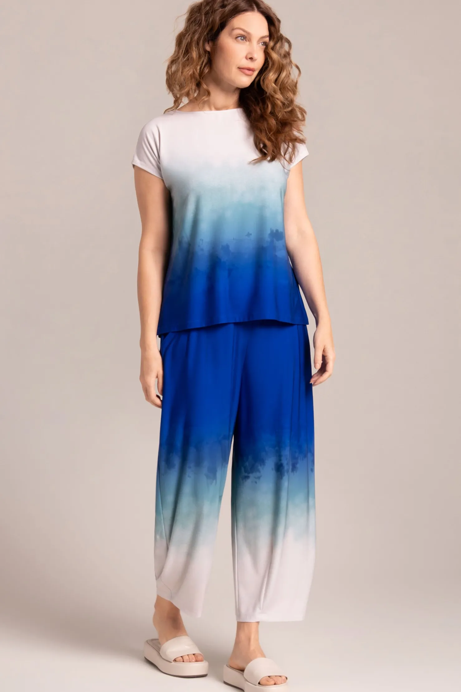 Sympli Bottoms>Narrow Lantern Pant Surf&Sand