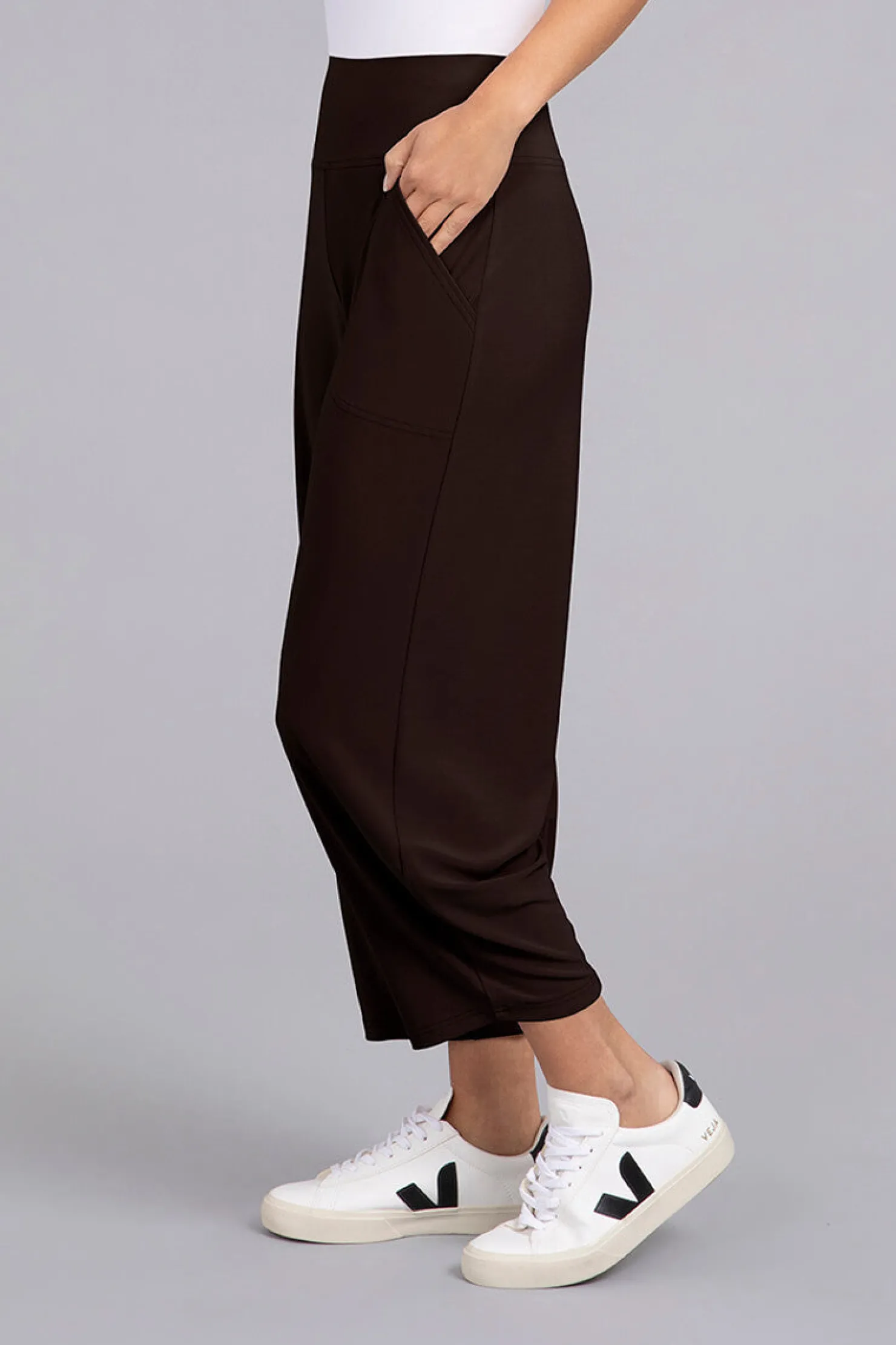 Sympli Bottoms>Narrow Lantern Pant Coffee