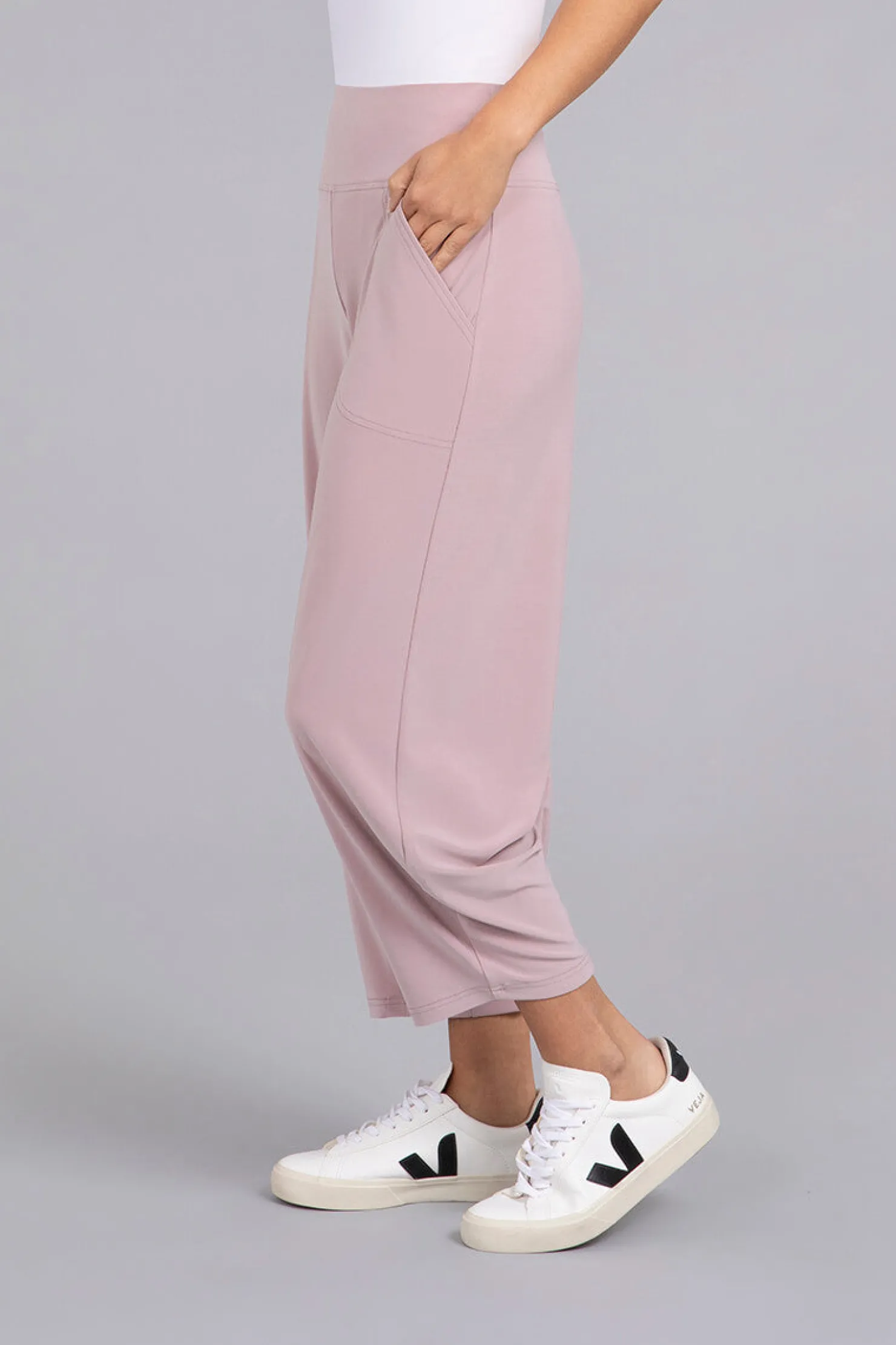 Sympli Bottoms>Narrow Lantern Pant DustyRose