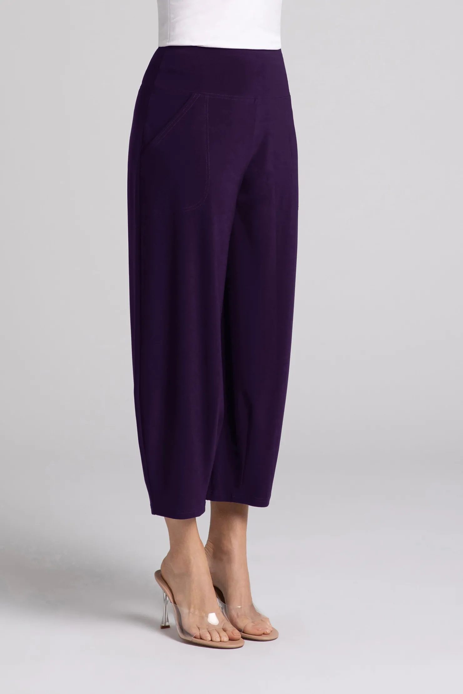 Sympli Bottoms>Narrow Lantern Pant Blackberry