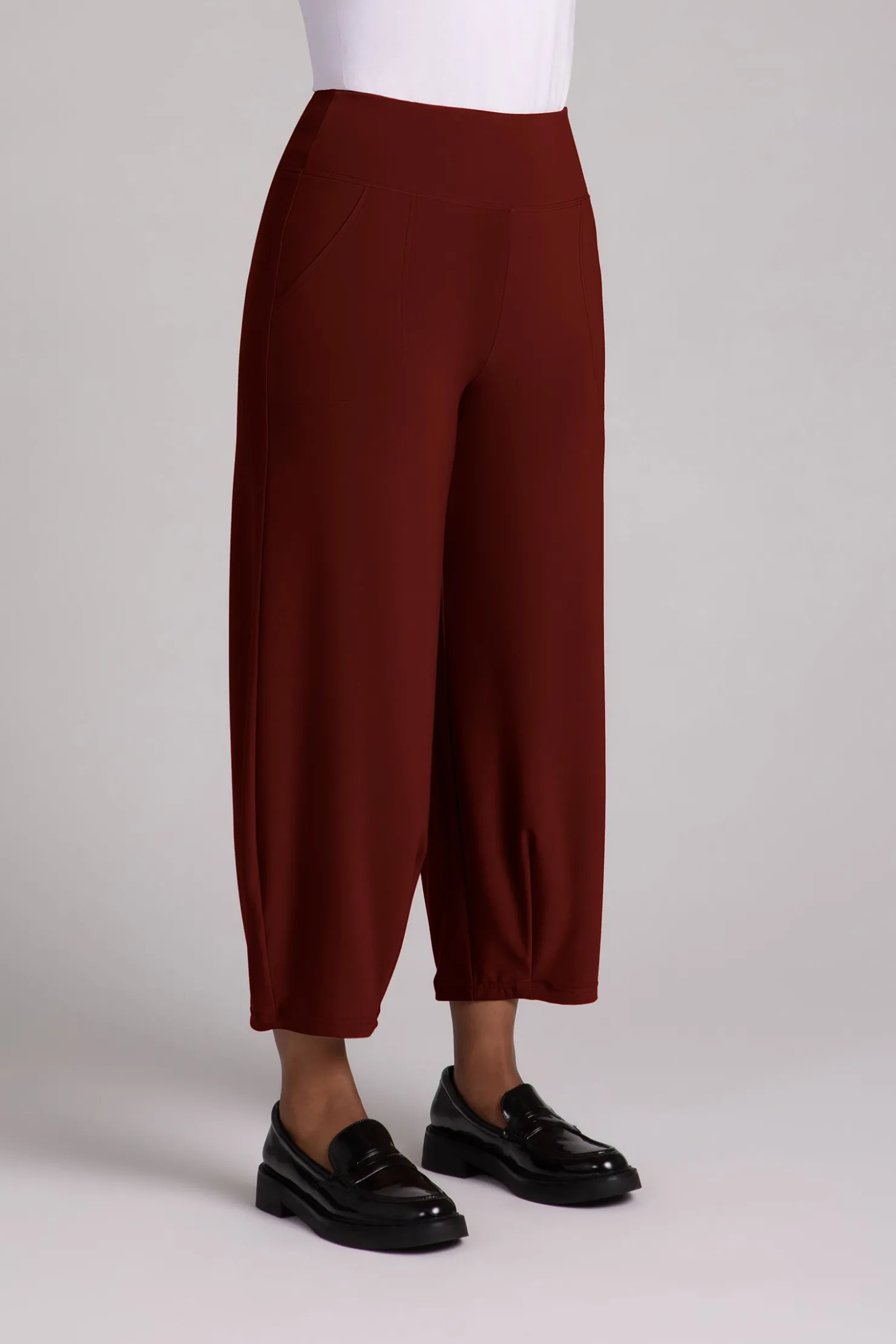 Sympli Bottoms>Narrow Lantern Pant Rust