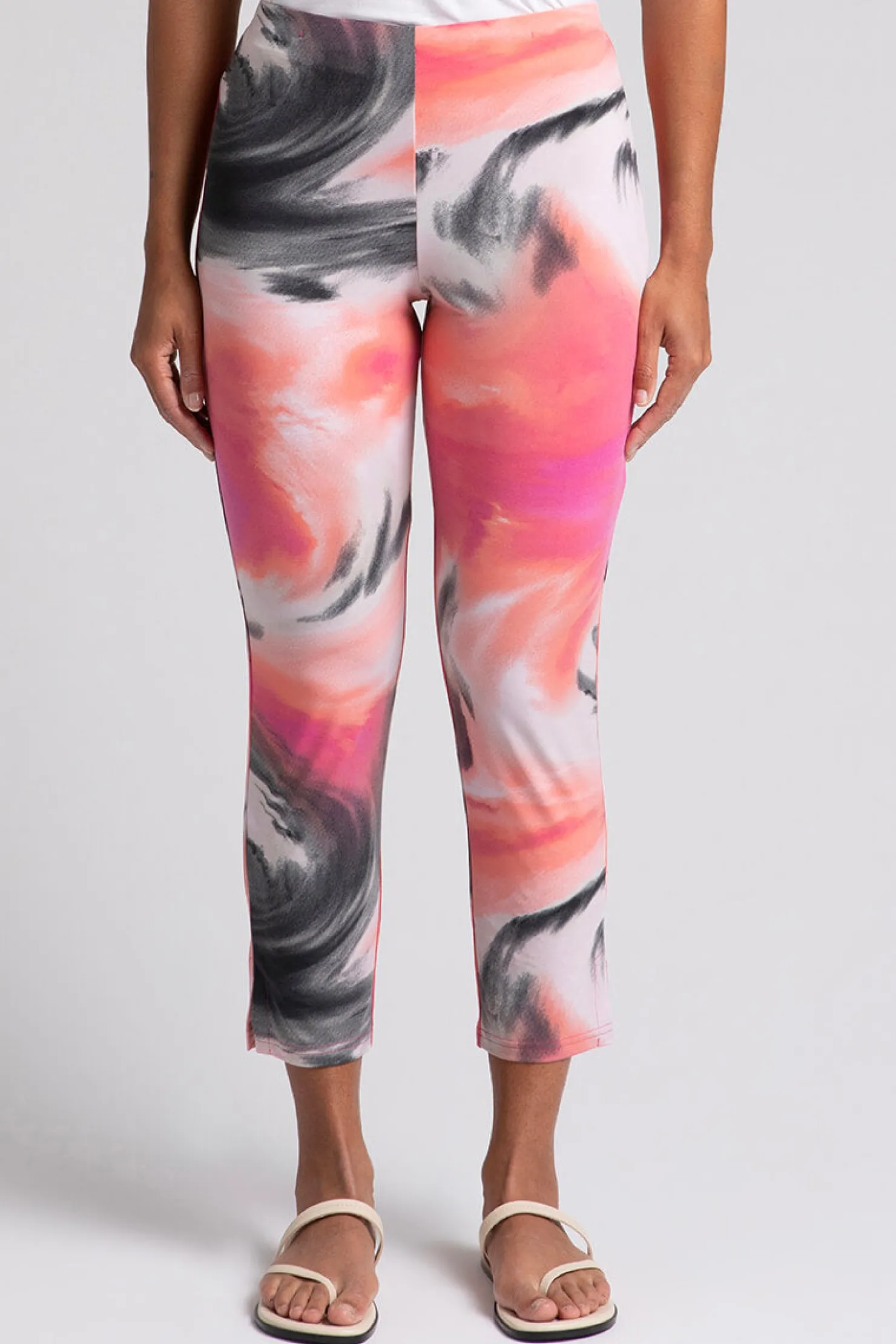 Sympli Bottoms>Narrow Pant Ankle MarblePrint