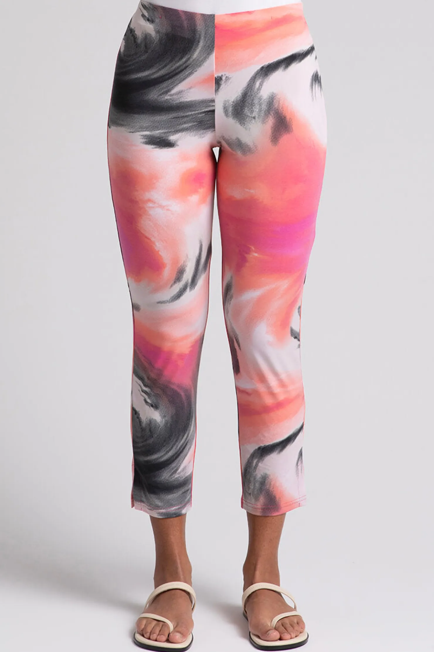 Sympli Bottoms>Narrow Pant Ankle MarblePrint