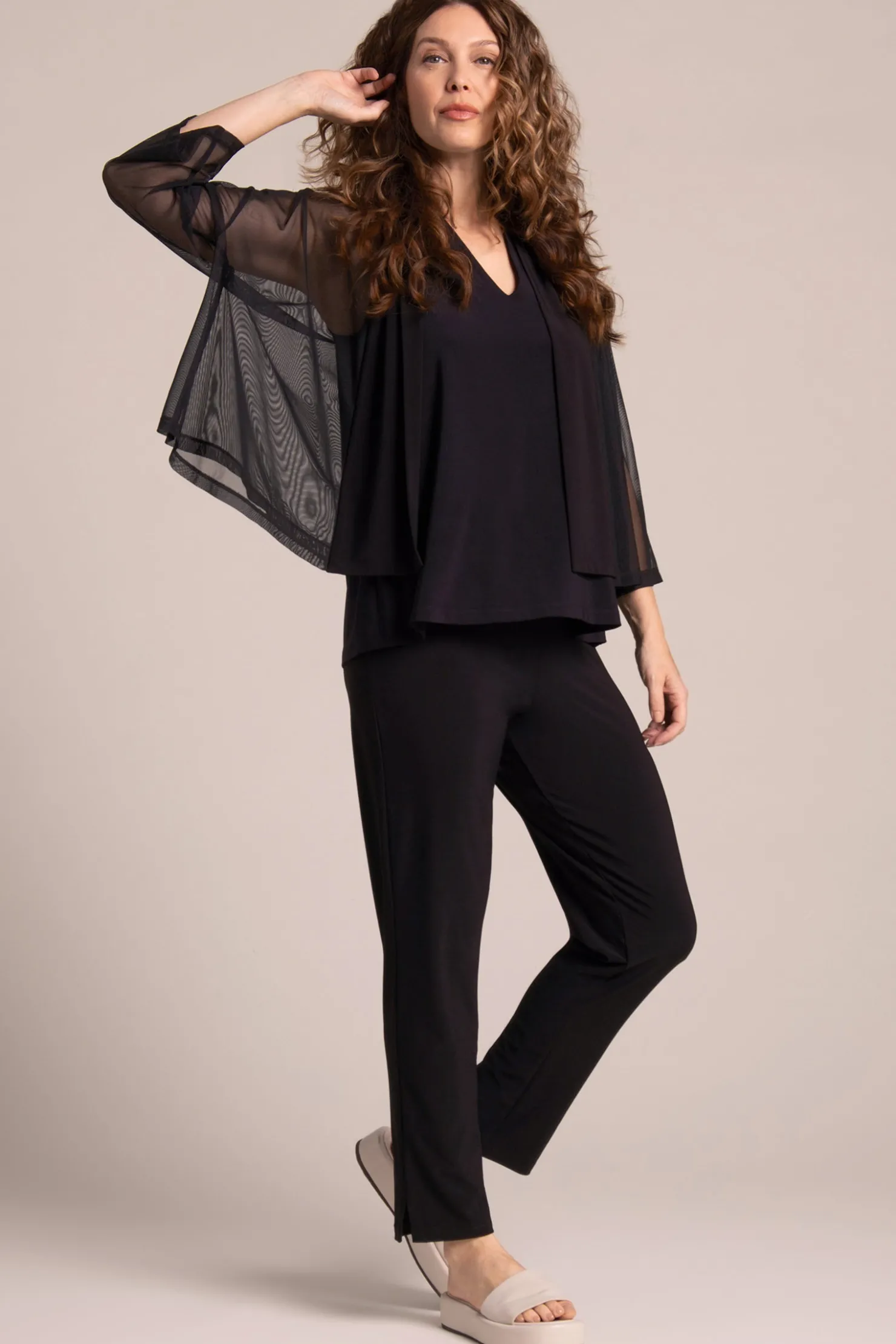 Sympli Bottoms>Narrow Pant Midi Black