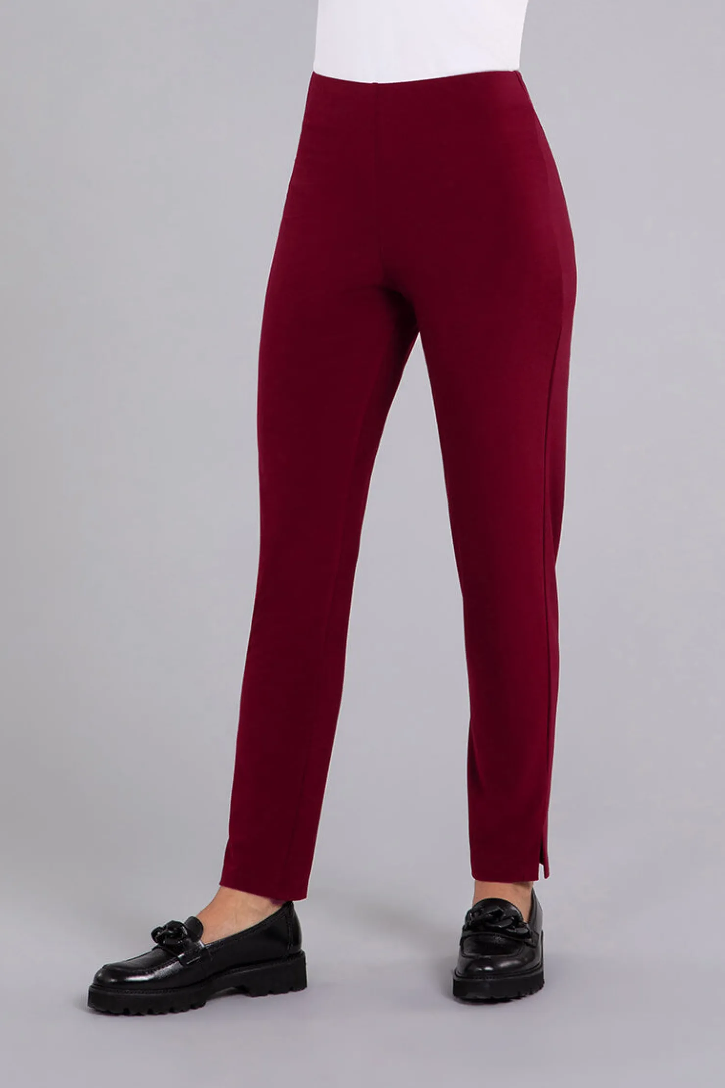 Sympli Bottoms>Narrow Pant Midi Bloodstone
