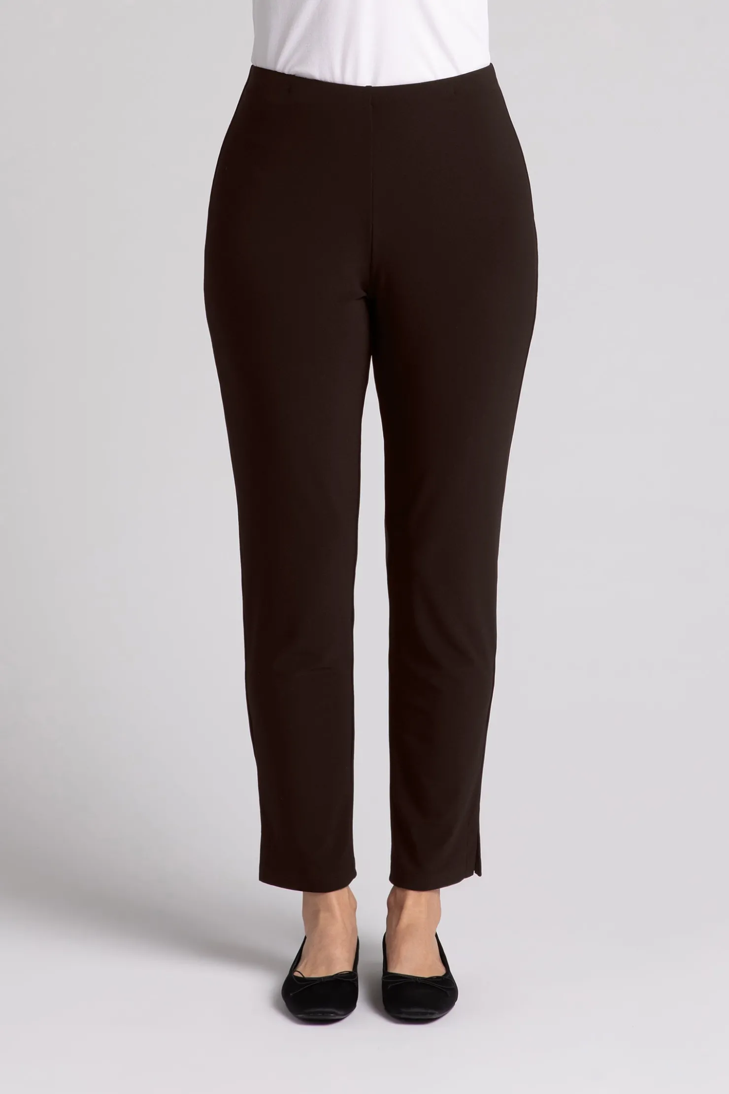 Sympli Bottoms>Narrow Pant Midi Chocolate