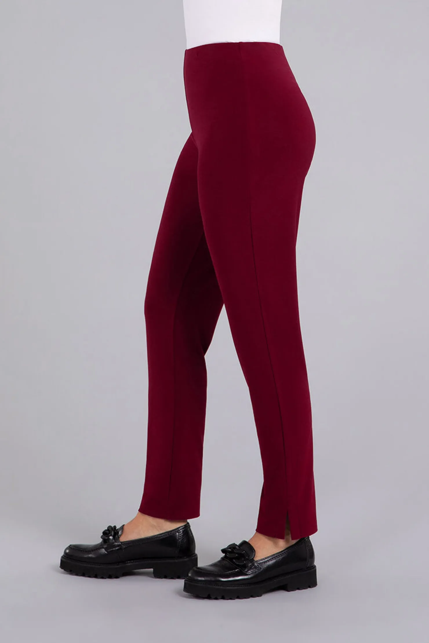 Sympli Bottoms>Narrow Pant Midi Bloodstone
