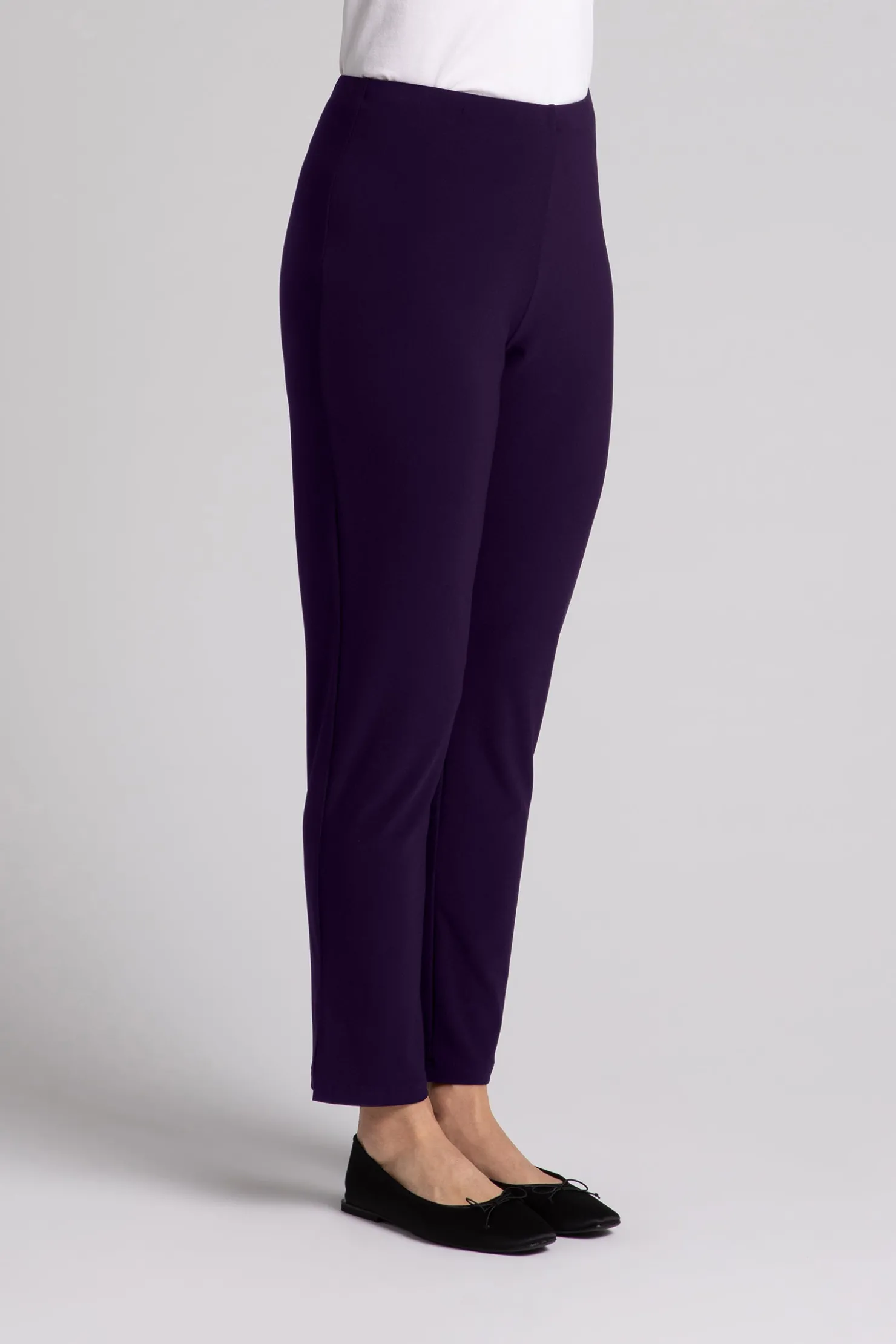 Sympli Bottoms>Narrow Pant Midi Blackberry
