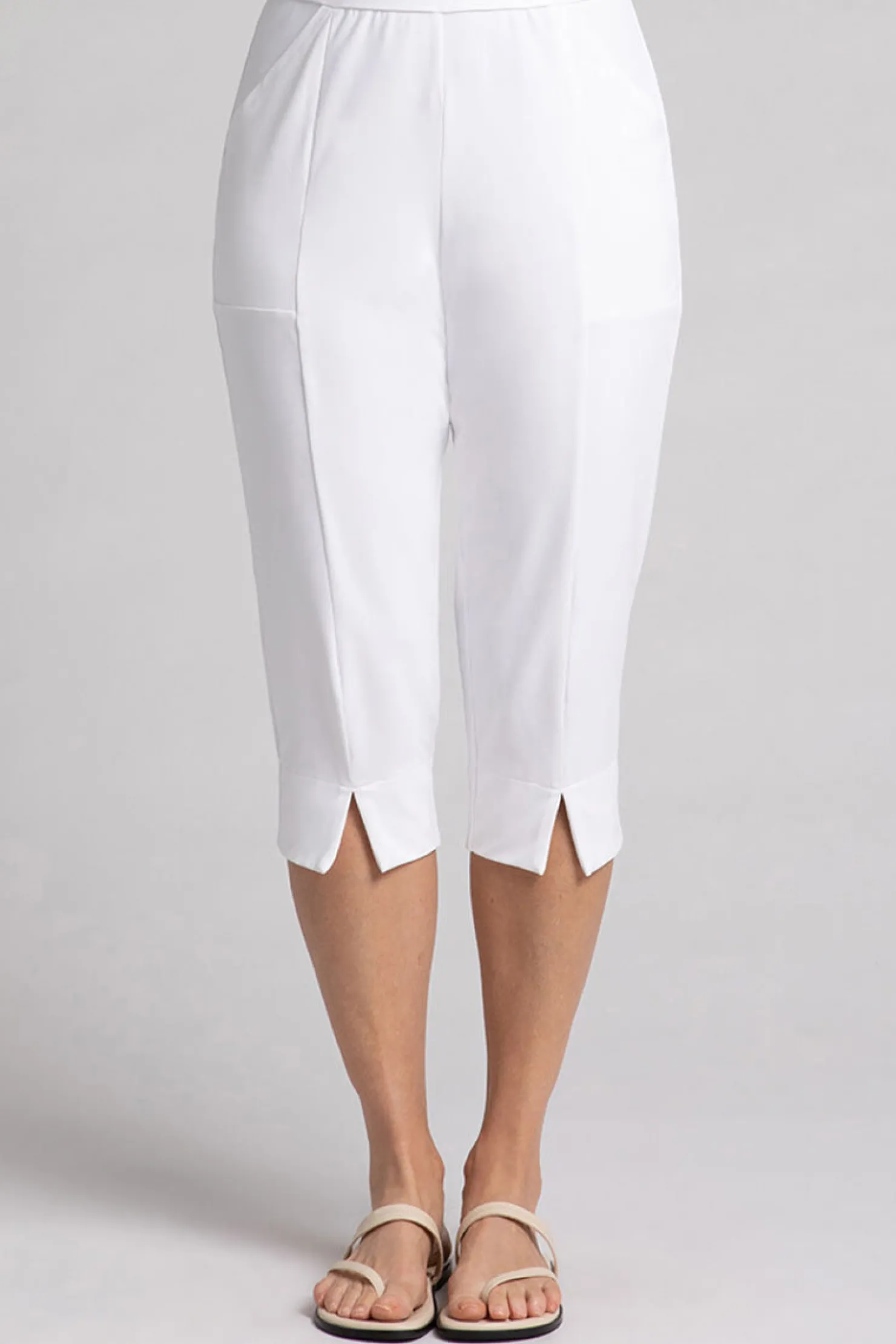 Sympli Bottoms>Nu Hepburn Capri White