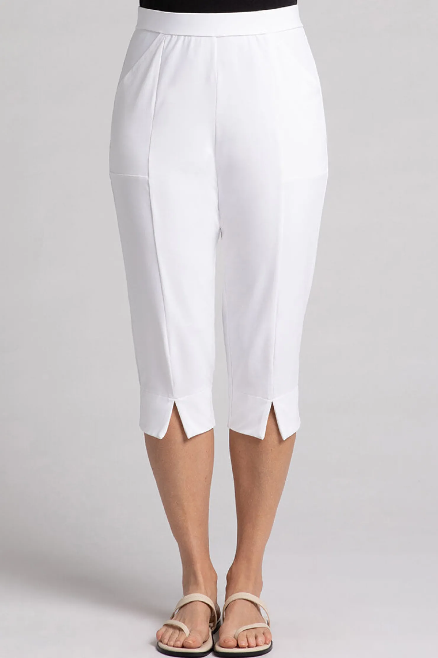 Sympli Bottoms>Nu Hepburn Capri White