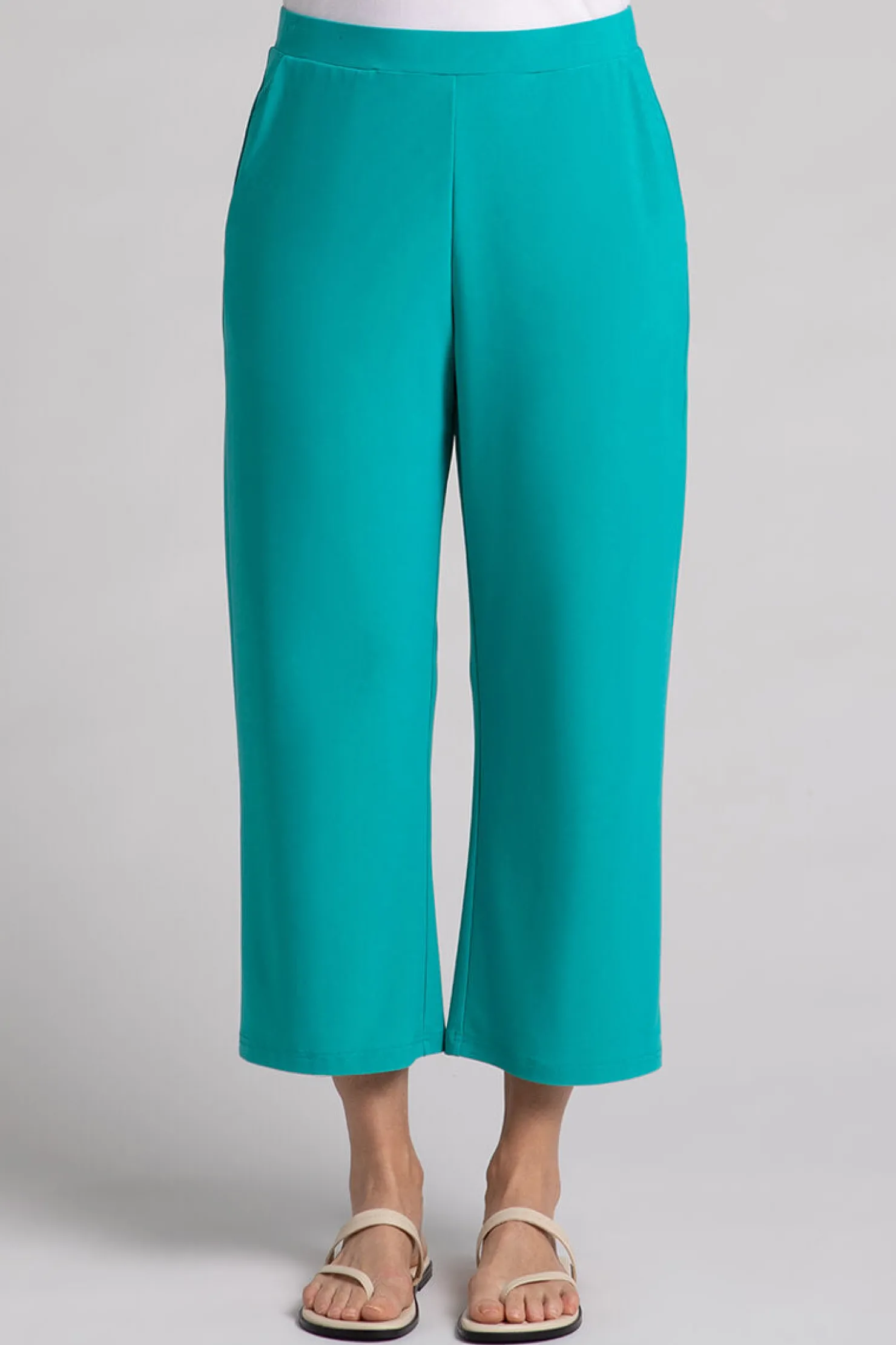 Sympli Bottoms>Nu Straight Leg Crop Gem