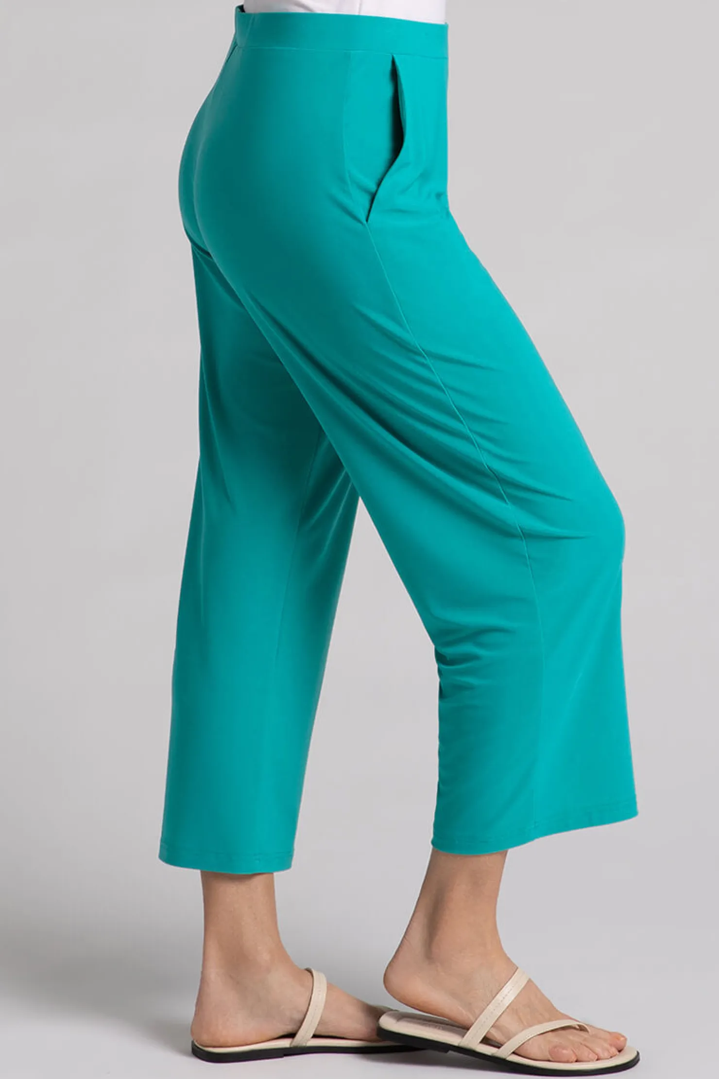 Sympli Bottoms>Nu Straight Leg Crop Gem