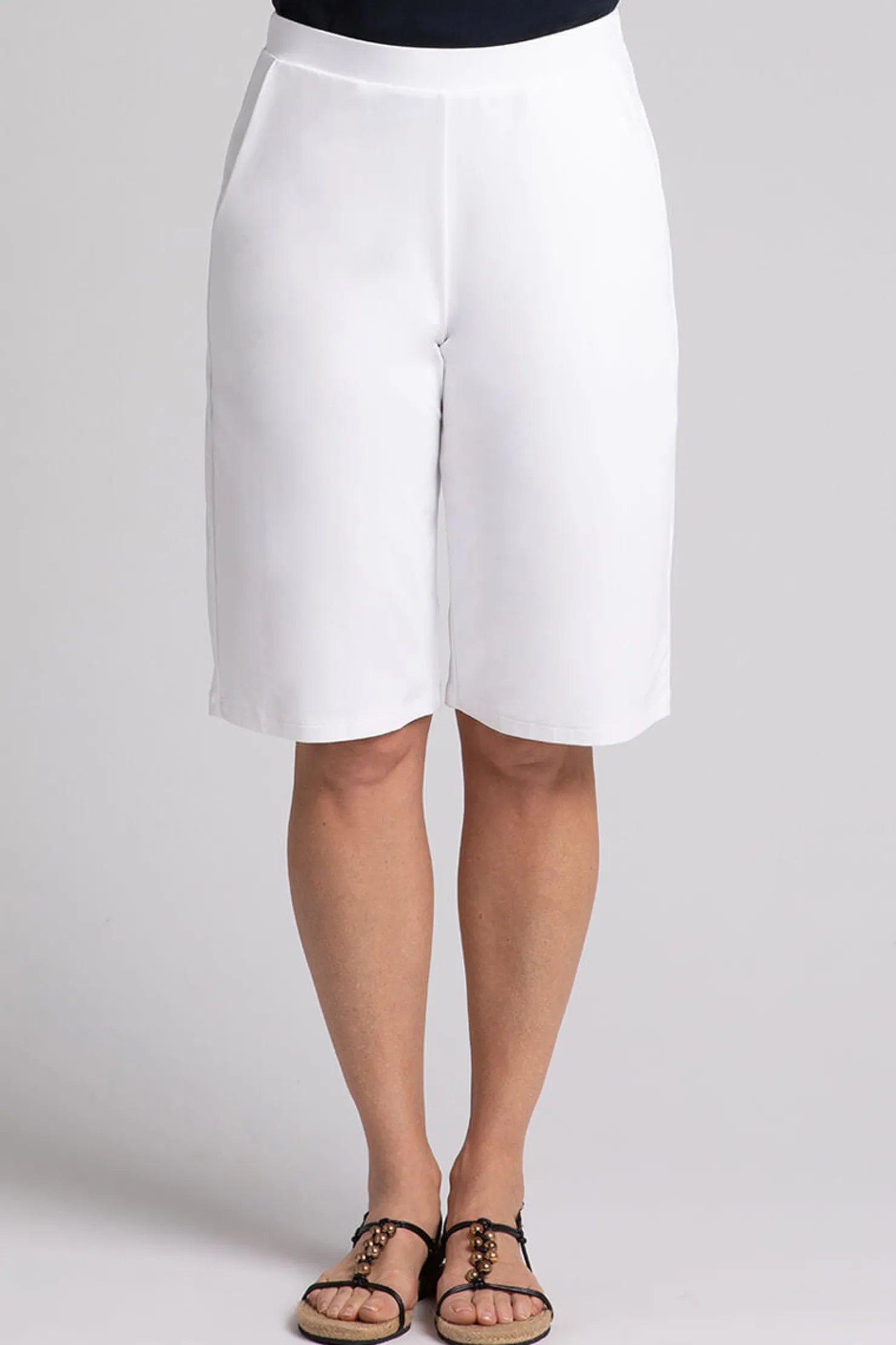 Sympli Bottoms>Nu Straight Leg Short White