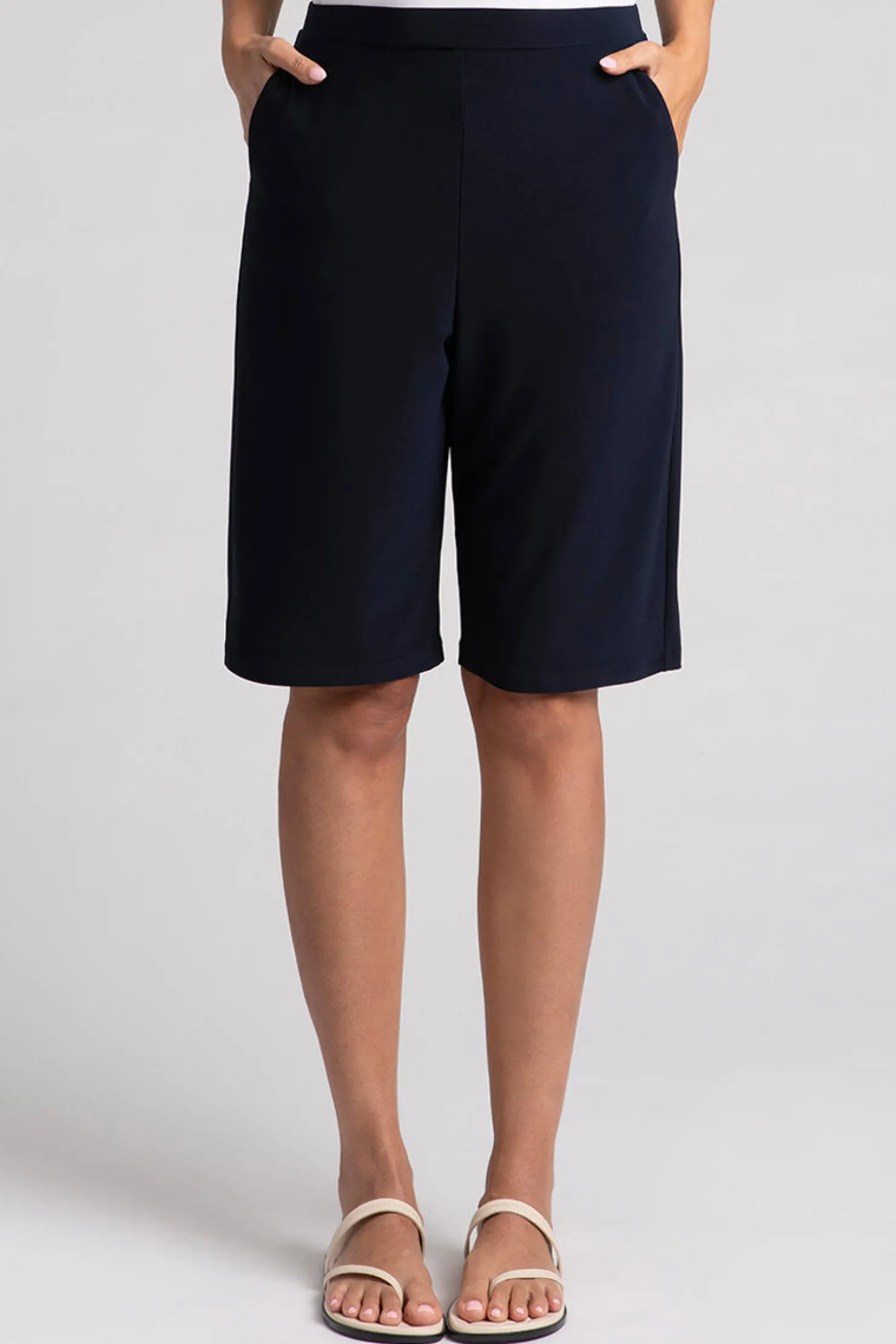 Sympli Bottoms>Nu Straight Leg Short Navy