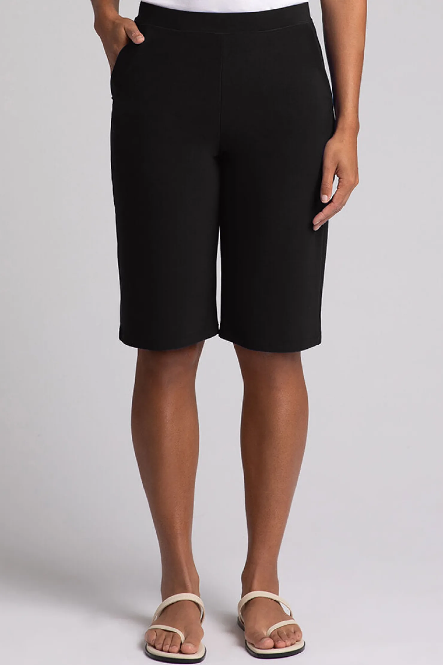 Sympli Bottoms>Nu Straight Leg Short Black