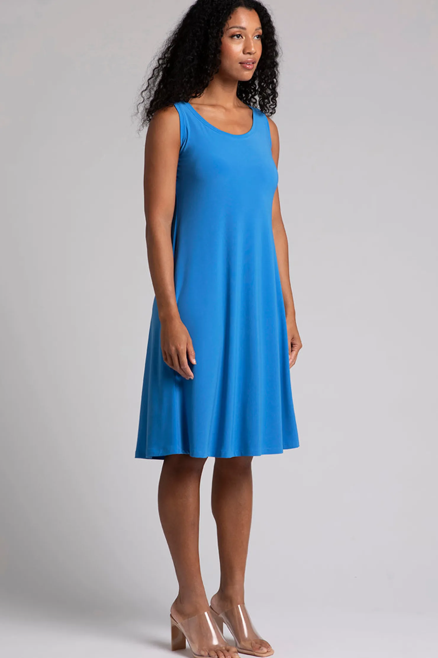 Sympli Dresses>Nu Tank Dress Short Marine