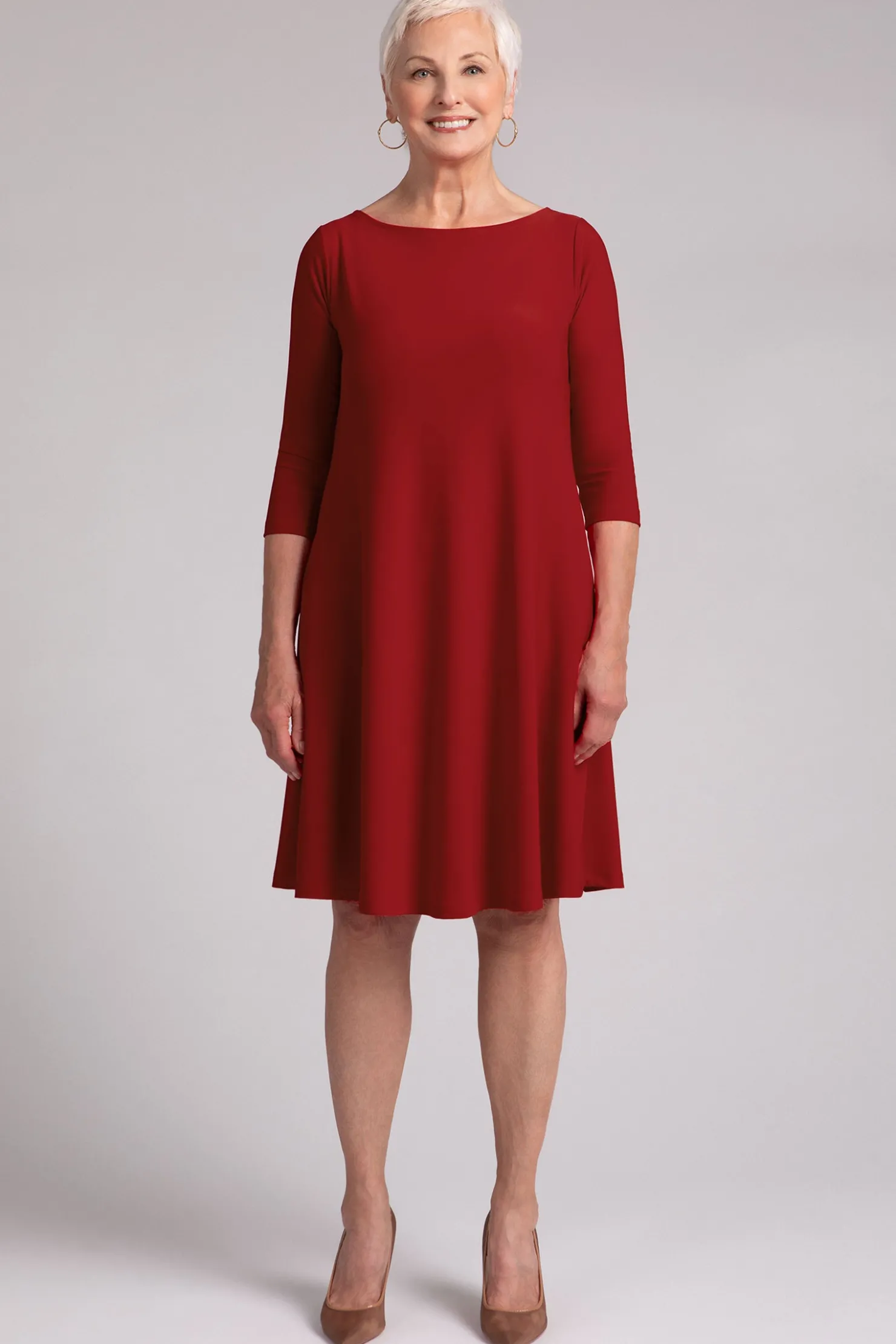 Sympli Dresses>Nu Trapeze Dress Red