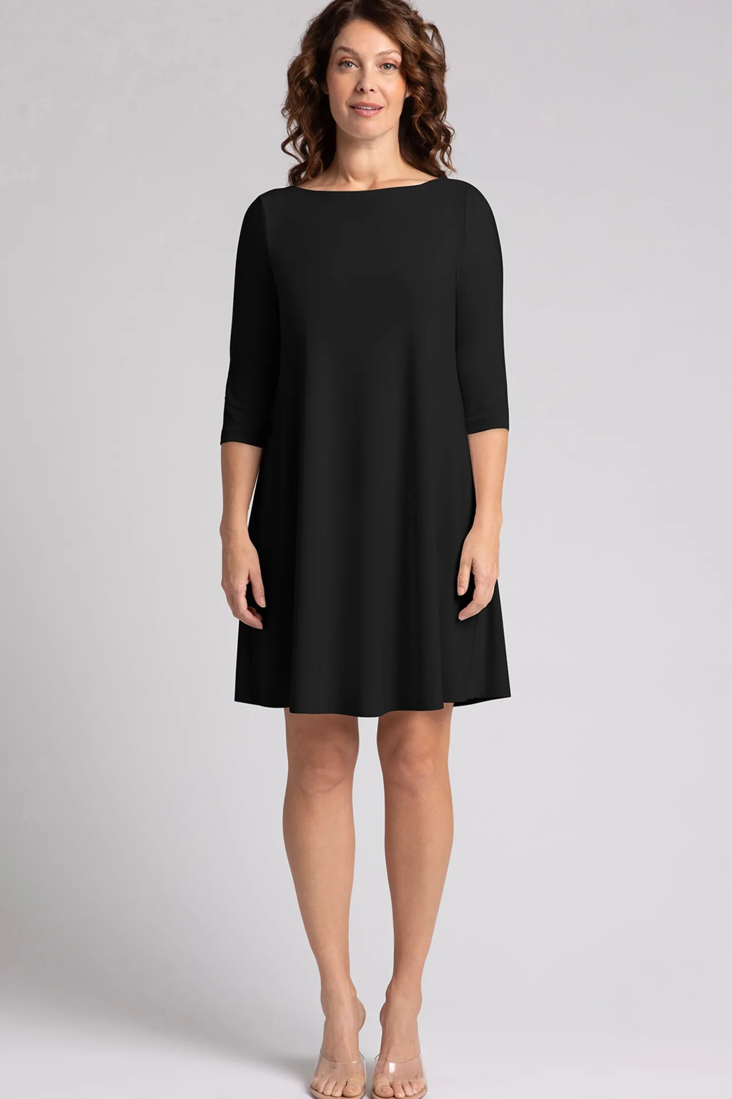 Sympli Dresses>Nu Trapeze Dress Black