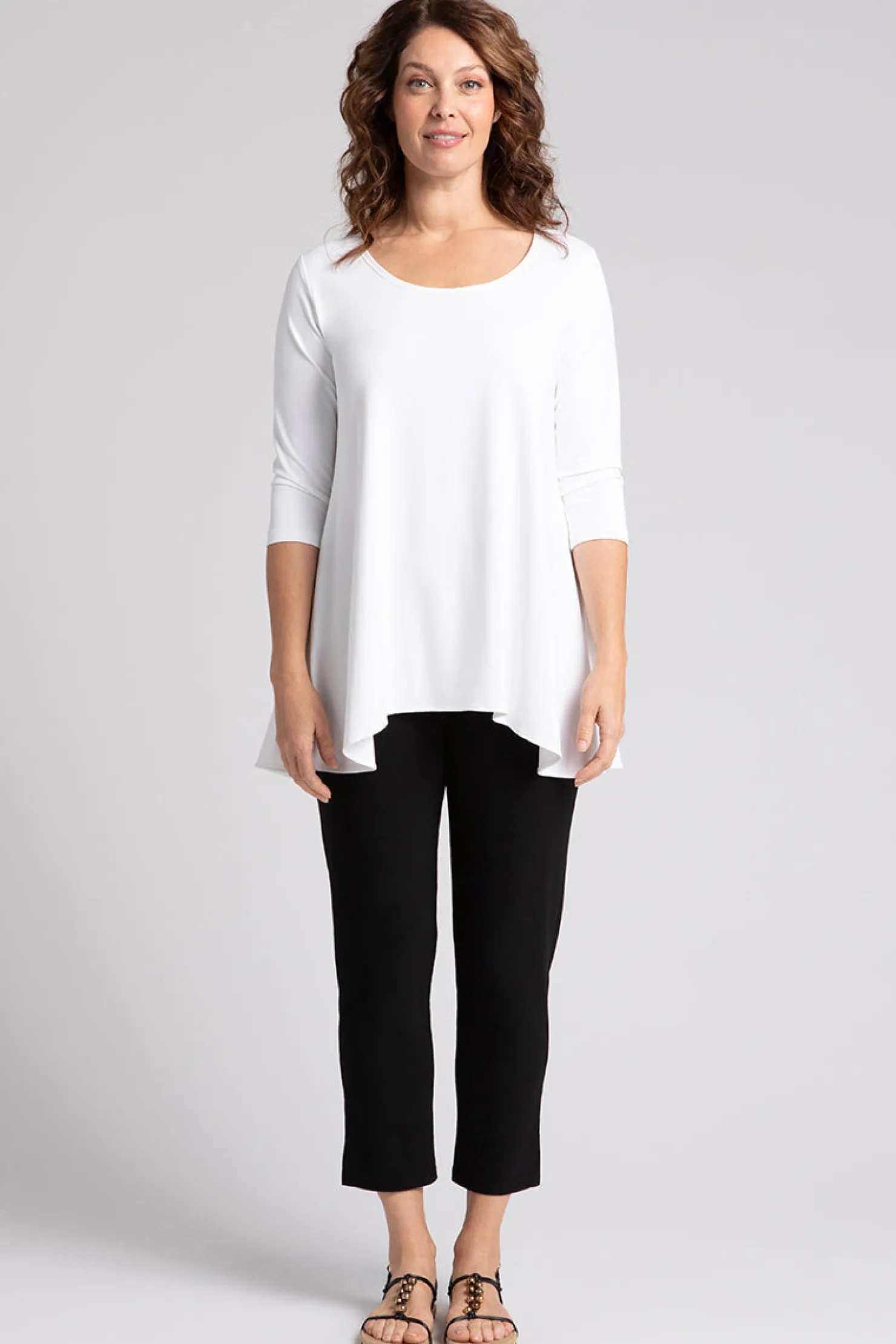 Sympli Tops>Nu True T White