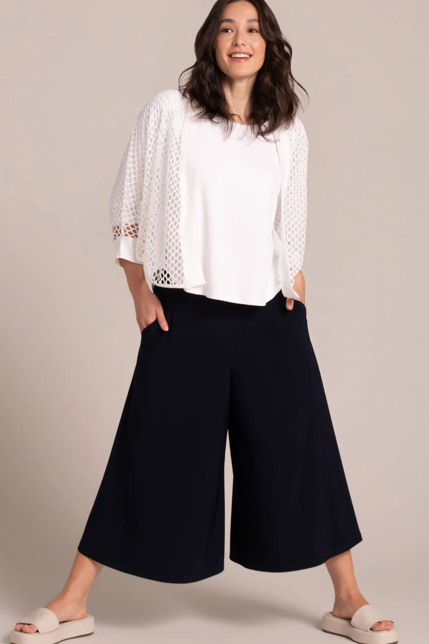 Sympli Bottoms>Palazzo Gaucho Navy