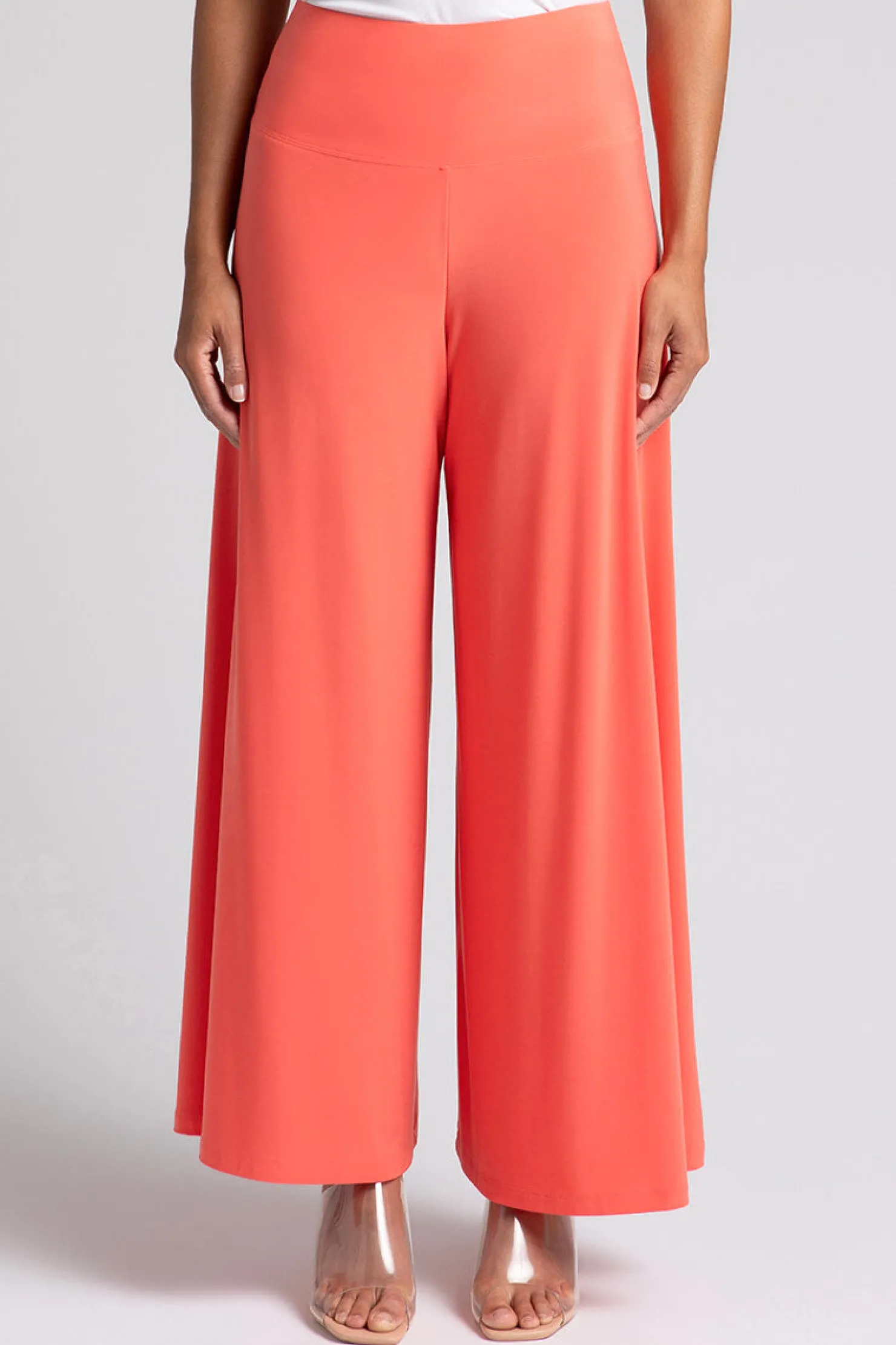 Sympli Bottoms>Palazzo Pant Coral