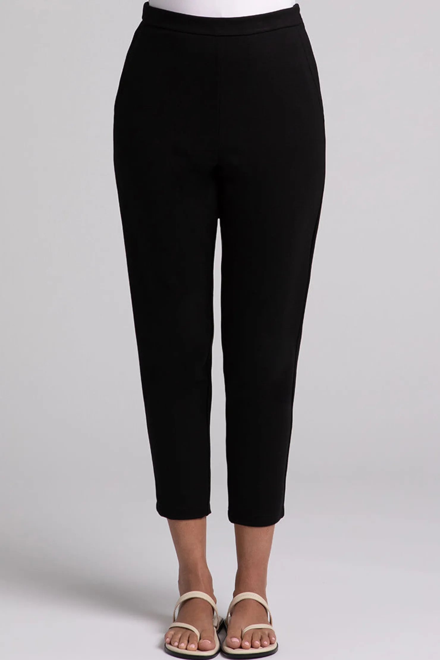 Sympli Bottoms>Ponte Cigarette Pant Black