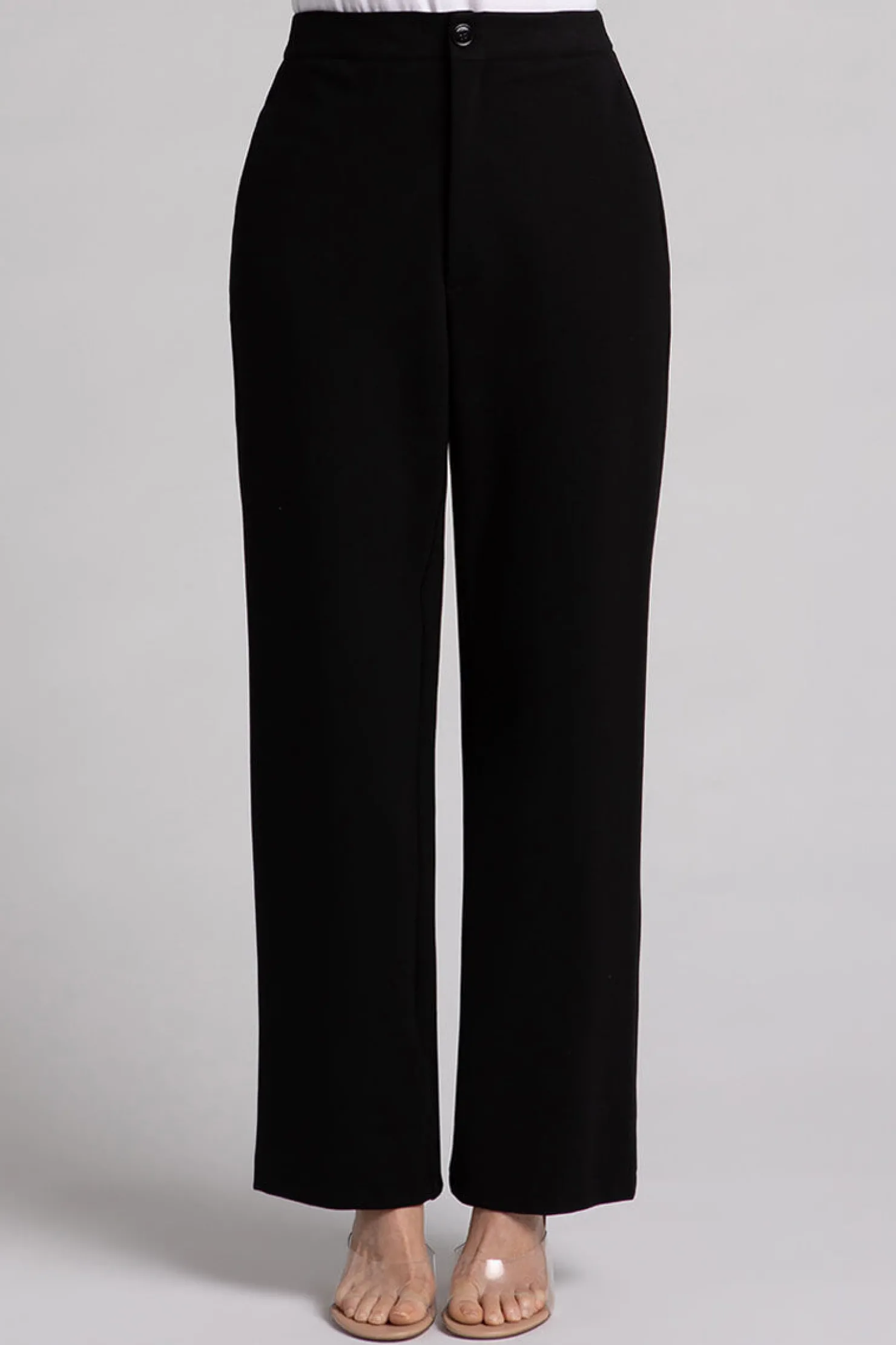 Sympli Bottoms>Ponte Expedition Stovepipe Trouser Black
